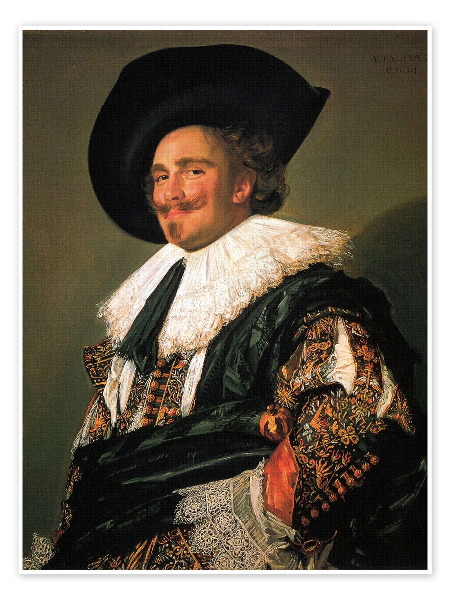 Posterlounge Wandbild Der lachende Kavalier, Frans Hals, erhältlich als Poster, Leinwandbild, Wandsticker oder Acrylglasbild