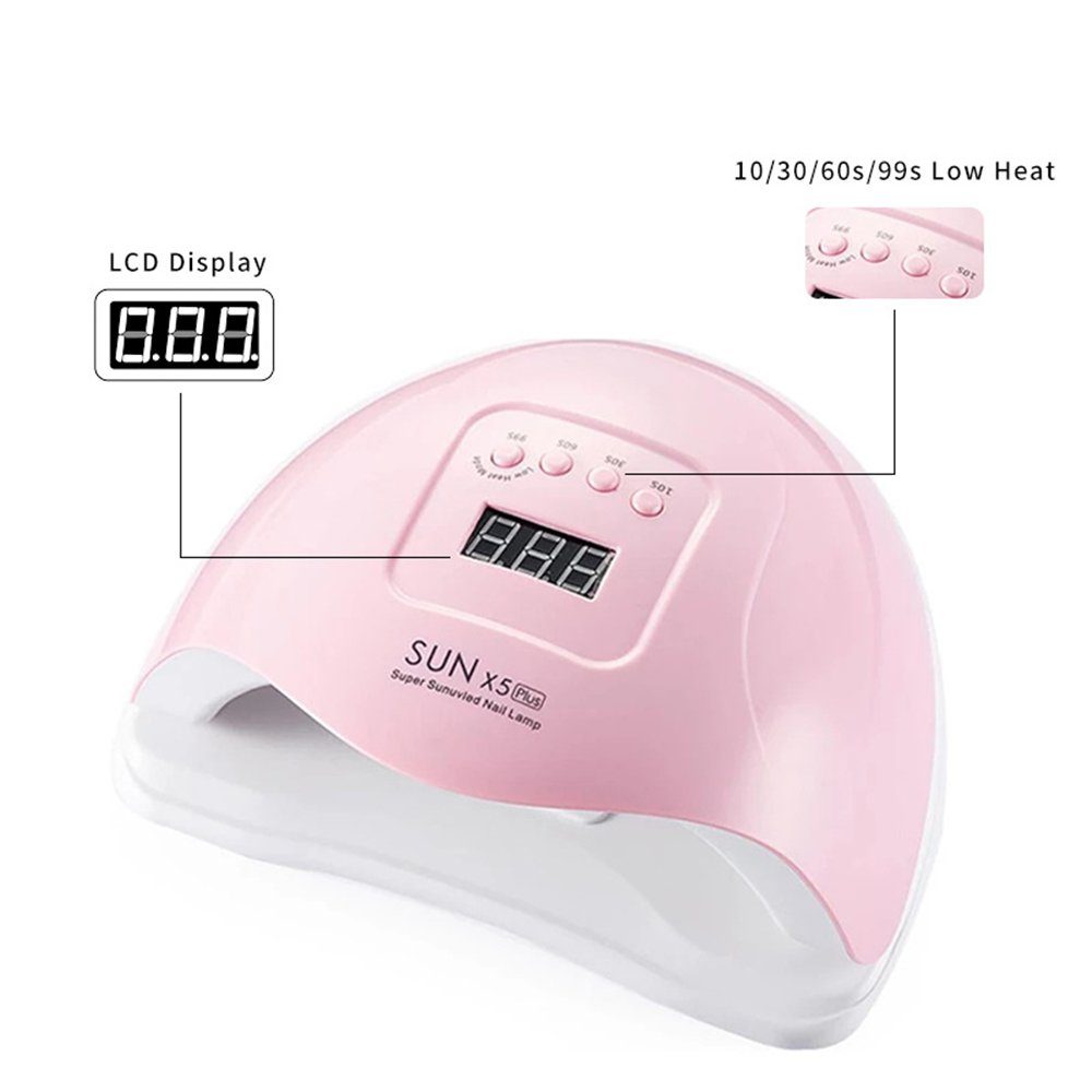 XDeer Nagellacktrockner LED Nageltrockner, professionelles 120W UV-Nagellicht für Aushärten, Timer-Einstellung und Anzeige-Die UV-Nagellampe verfügt über 4 Time
