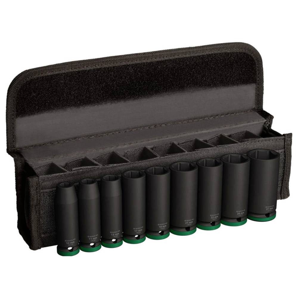 BOSCH Steckschlüssel PRO Impact Socket Set, 1/2″, tief, 9‑tlg 2608003040