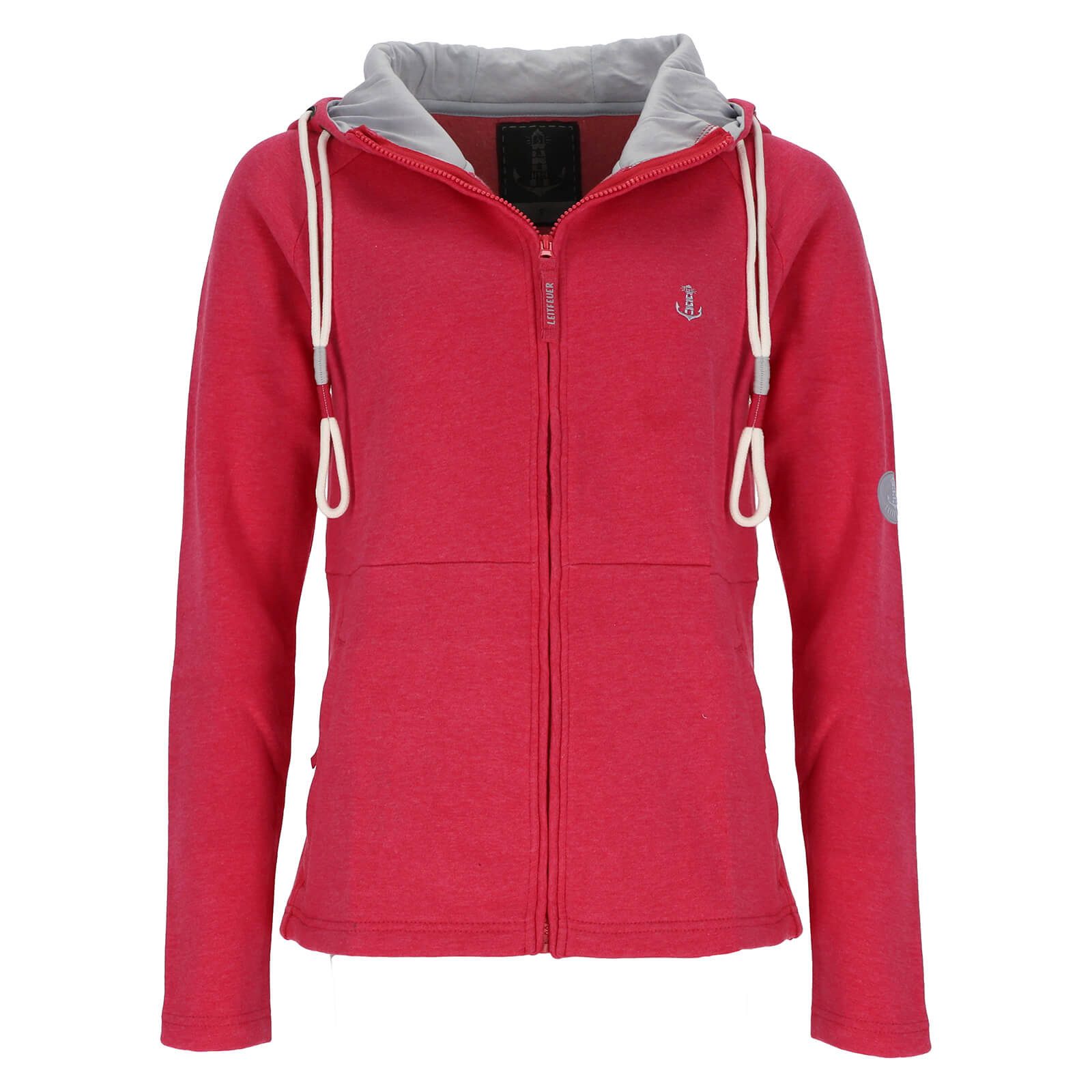 Leitfeuer Kapuzensweatjacke Damen Kapuzenjacke in Melange-Optik mit Reißver günstig online kaufen
