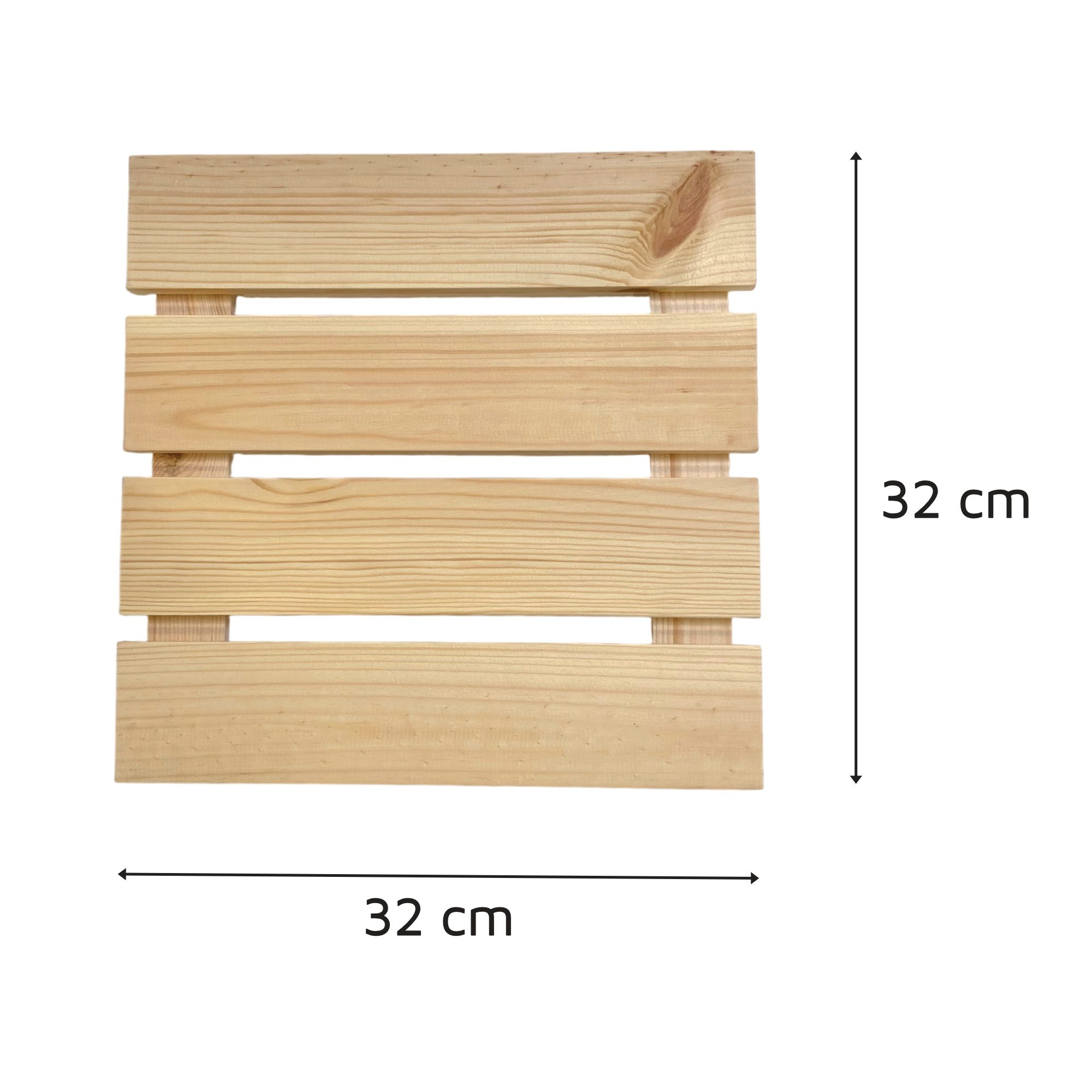 herbeschick. Holzkiste Deckel 32x32 cm für Vollholzkiste mit Sprossen