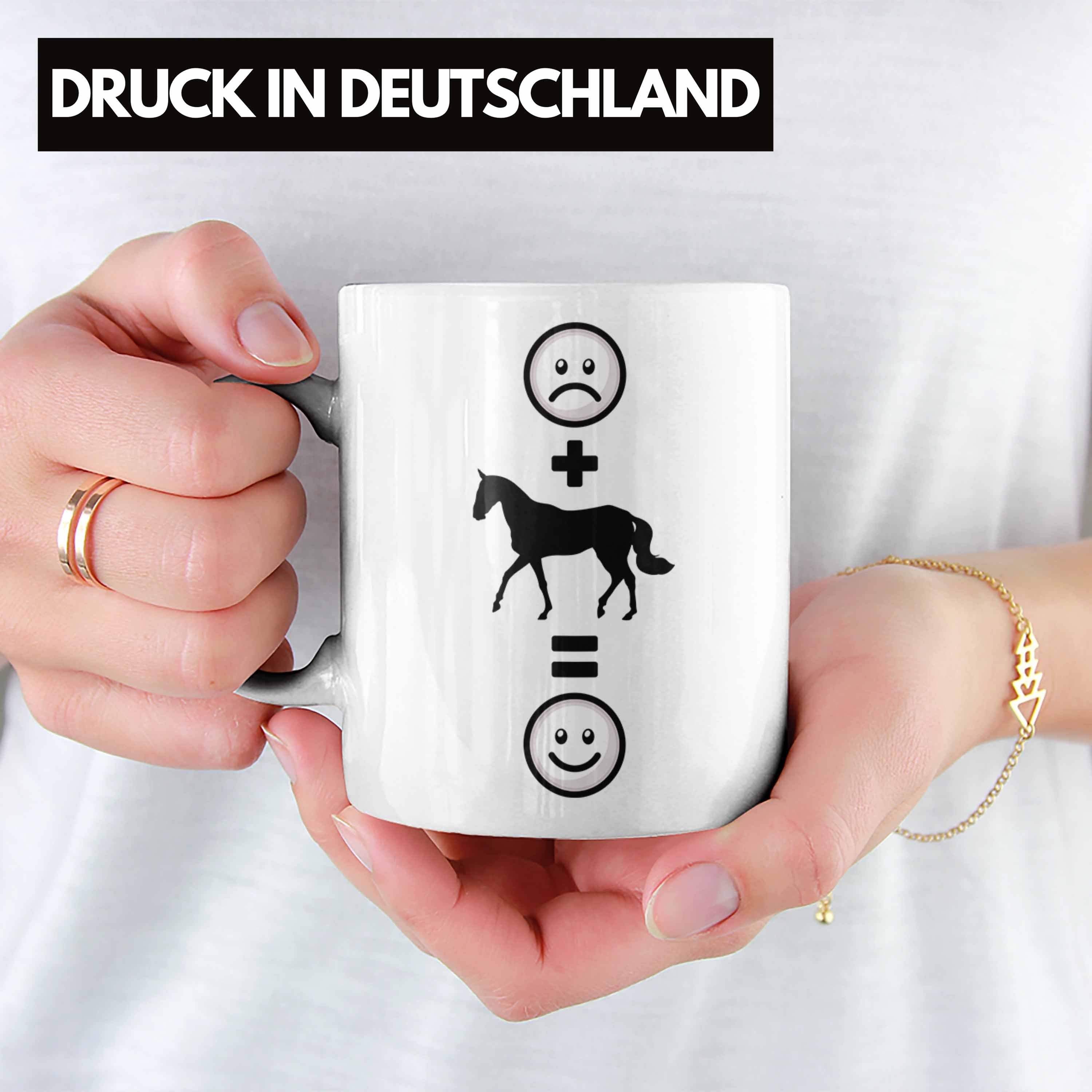 Reiten Weiss Tasse Geschenk Tasse für Trendation :(Pferd Pferde Reiterin Pferdeliebhaber