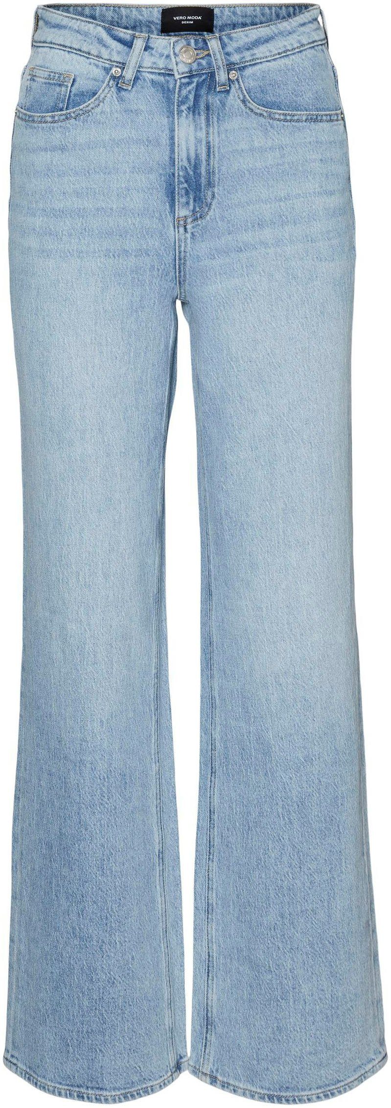 Vero Moda Weite Jeans VMTESSA HR WIDE JEANS RA339 GA NOOS Baumwolle mit Stretch, high waist, wide fit