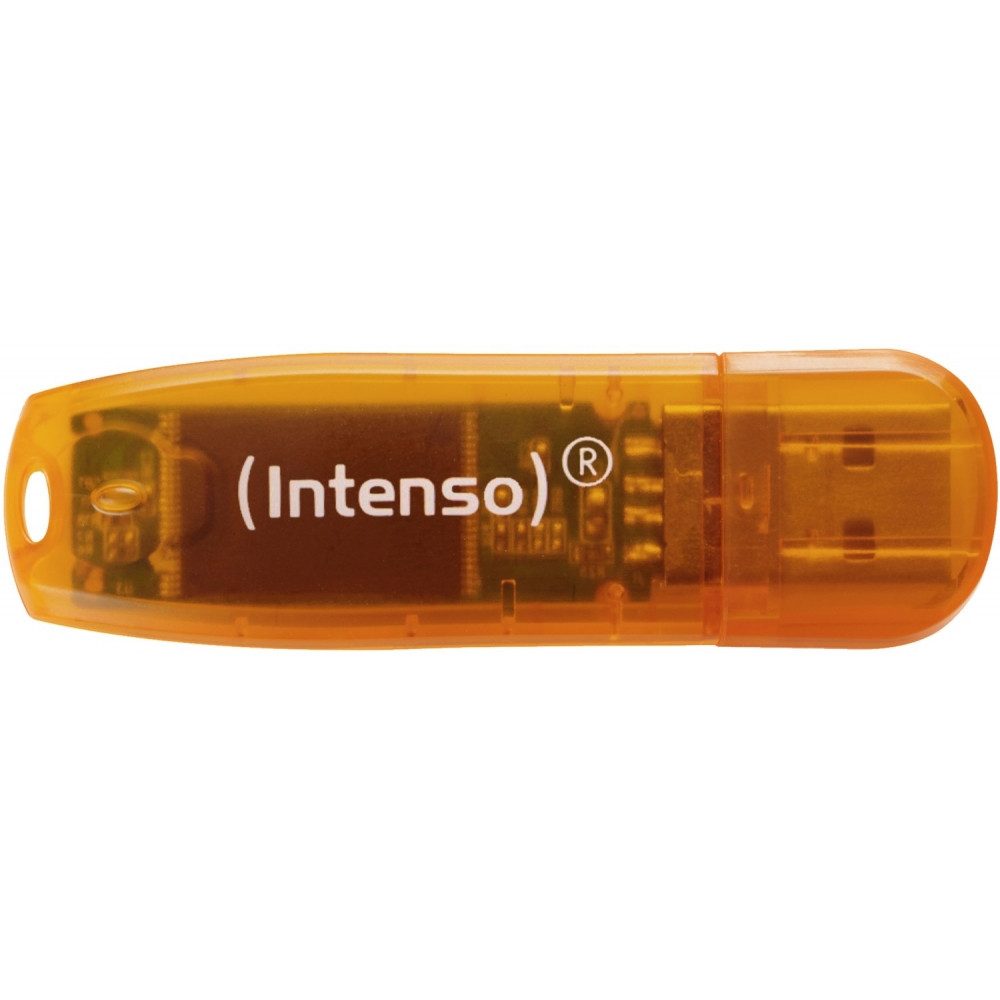 Intenso Intenso Rainbow Line 64GB USB-Stick orange USB-Stick (Schnelle Übertragungsraten)