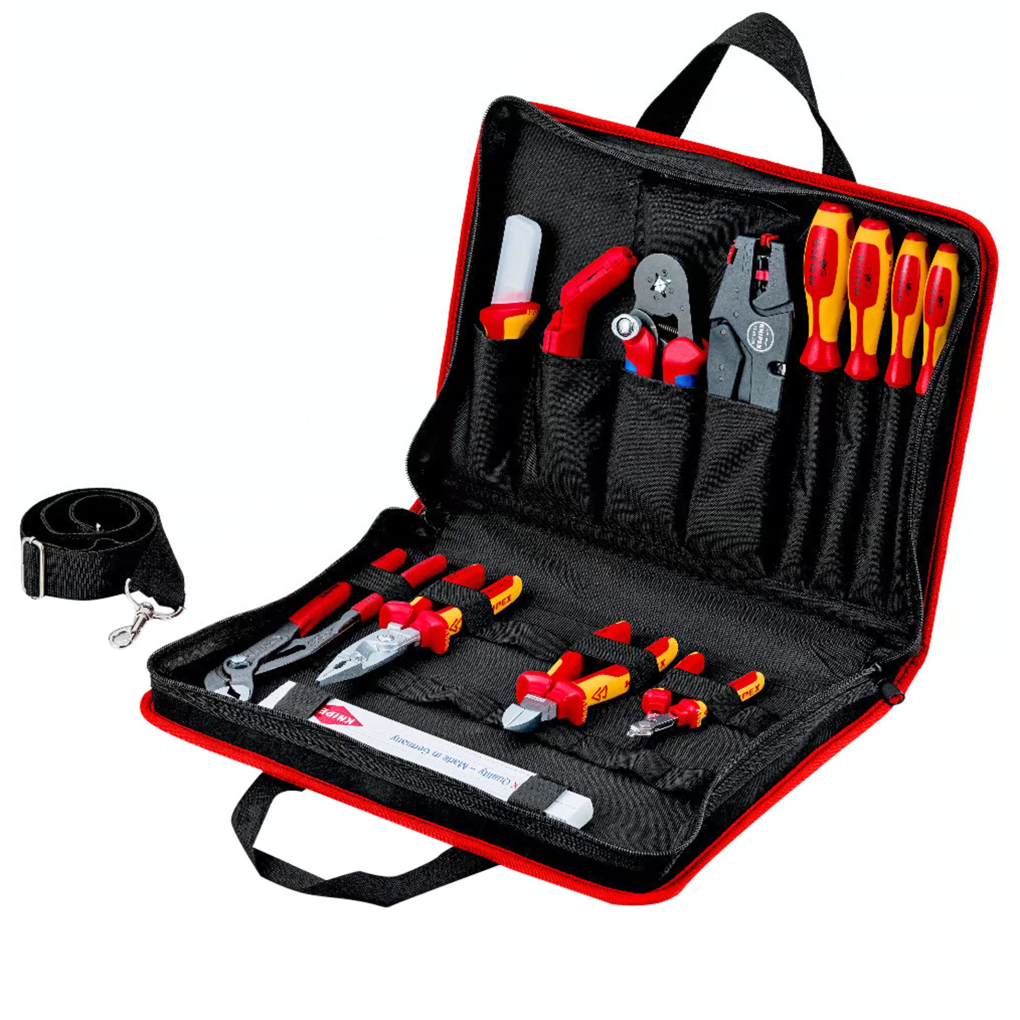 Knipex Werkzeugset KNIPEX Werkzeugtasche "Kompakt" Elektro, (14-tlg)