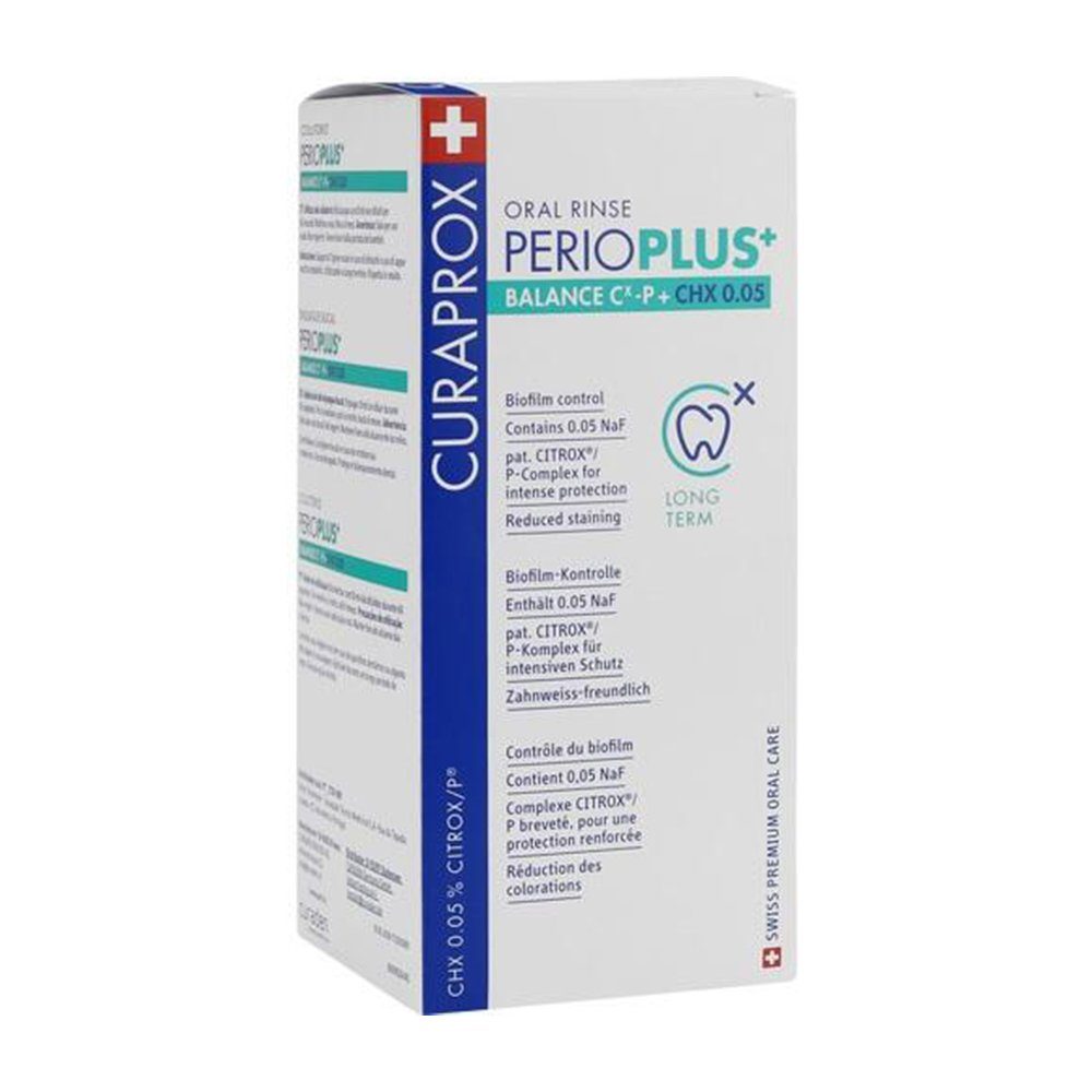 Curaden Germany GmbH Mundspülung, CURAPROX perio Plus+ Balance Mundspülung CHX 0,05%, 200 ml