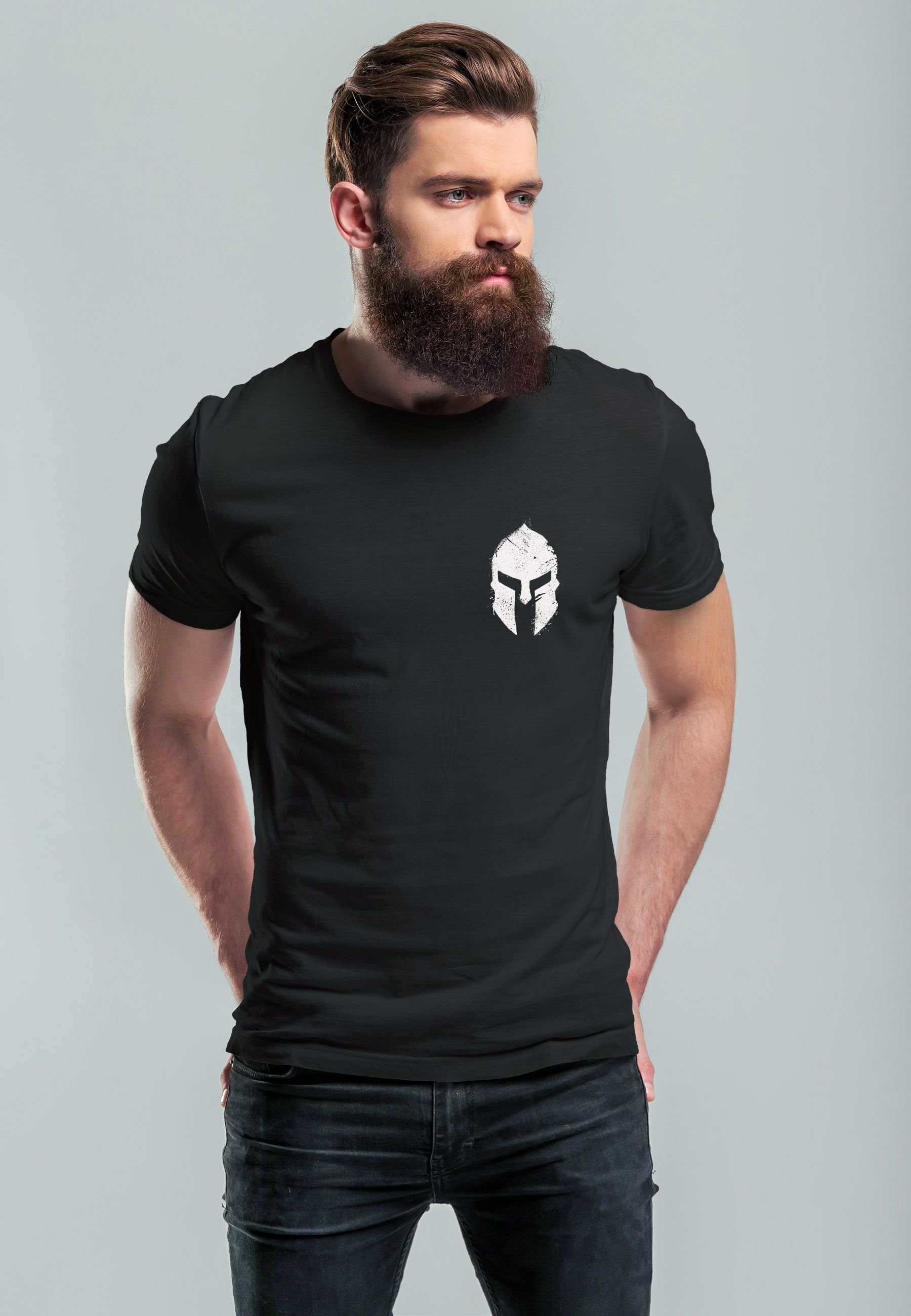 Neverless Print-Shirt Herren T-Shirt Logo Print günstig online kaufen