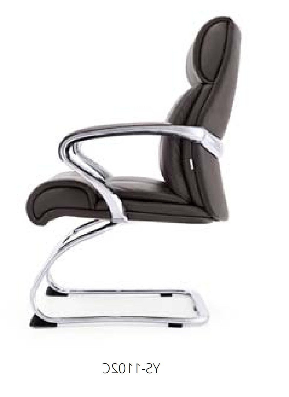 Xlmoebel Freischwinger Kunstleder-Sessel Schwarz mit Edelstahlrahmen und modernem Design, Made in Europa