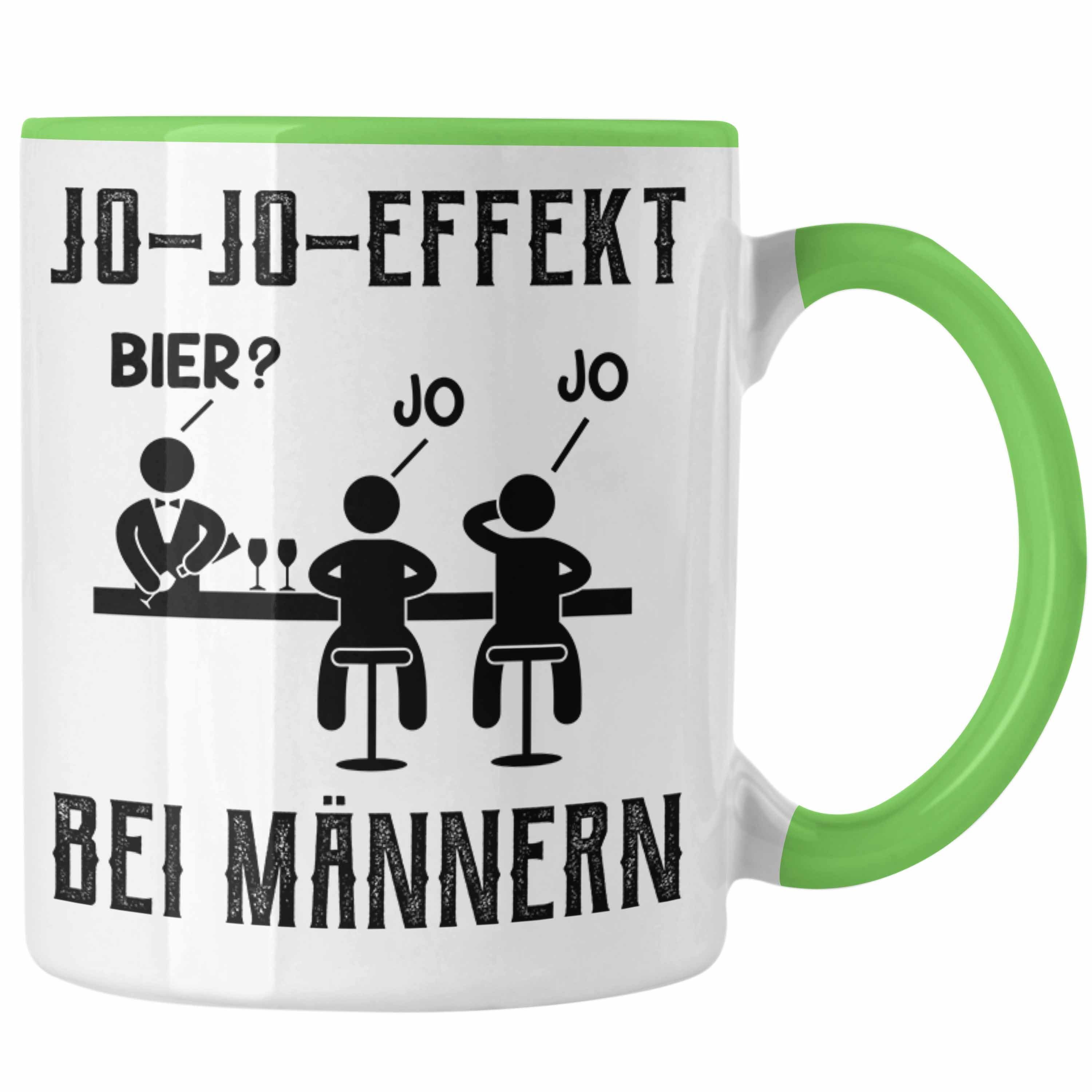 Trendation Tasse Jo Jo Effekt Bei Männer Tasse Geschenk Bier Biertrinker Geschenkidee L Grün