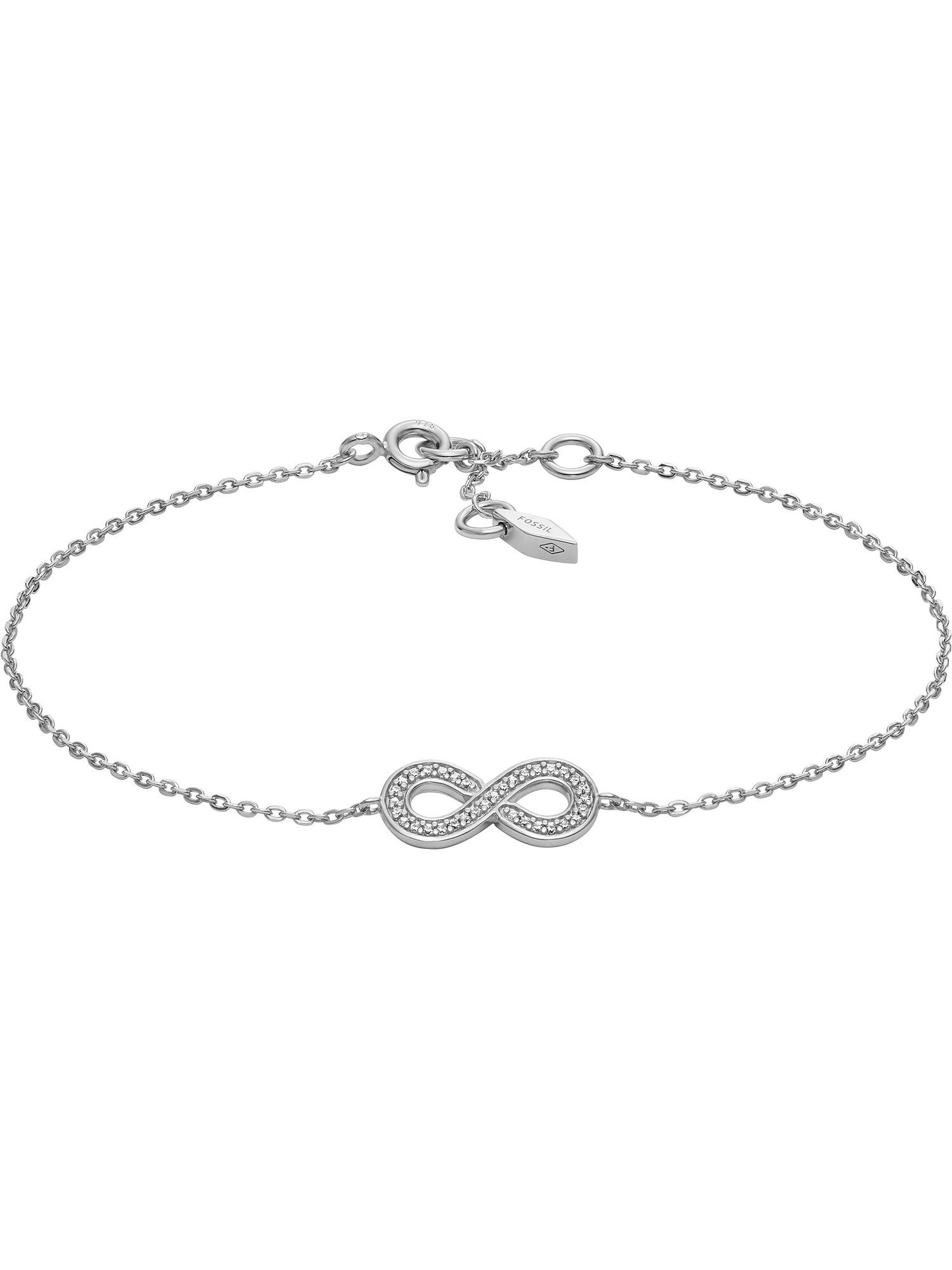 Fossil Armband Fossil Damen-Armband 925er Silber Zirkonia, Damenschmuck