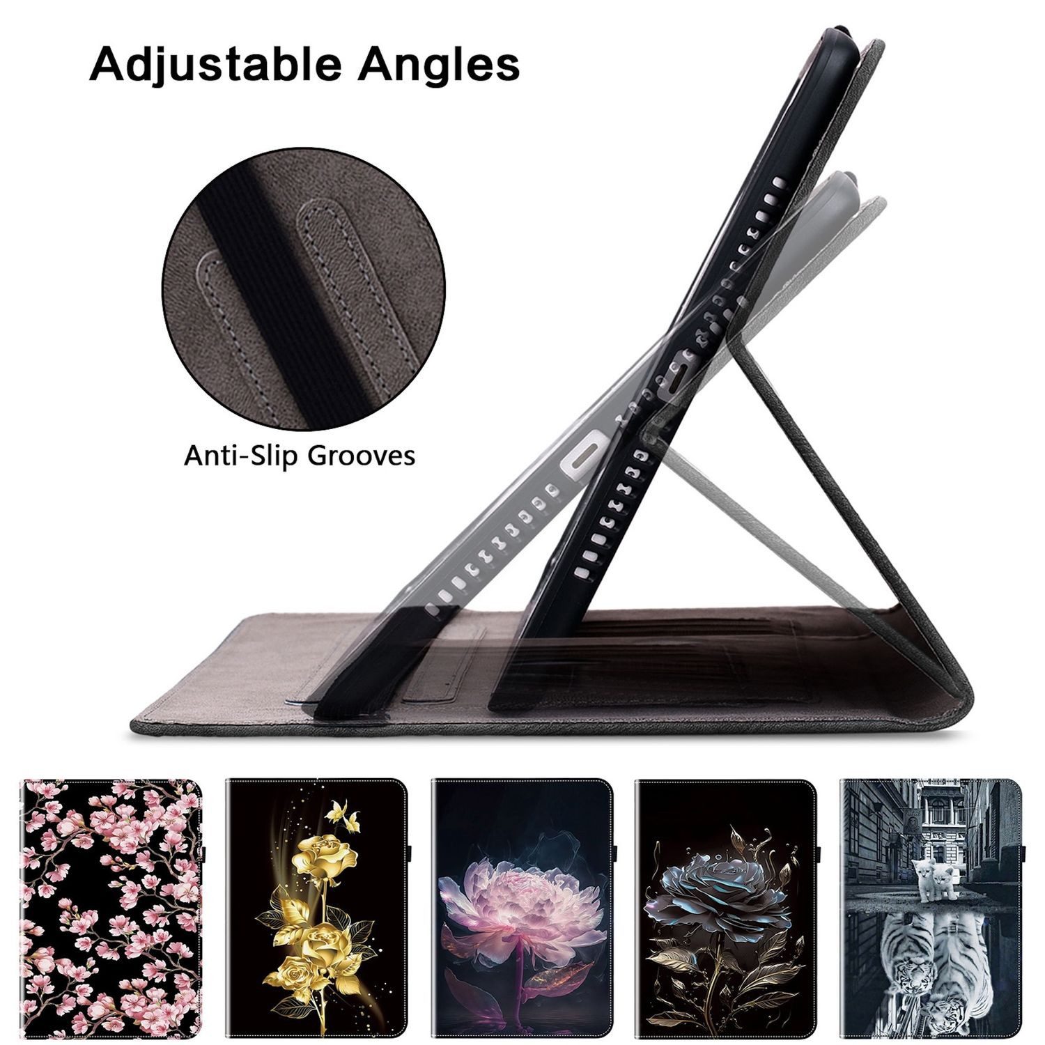 Wigento Tablet-Hülle Für Samsung Galaxy Tab S11 Crystal Textur Kunstleder Motiv Schutzhülle, Kunstleder Tablet Hülle mit Stifthalte und Standfunktion