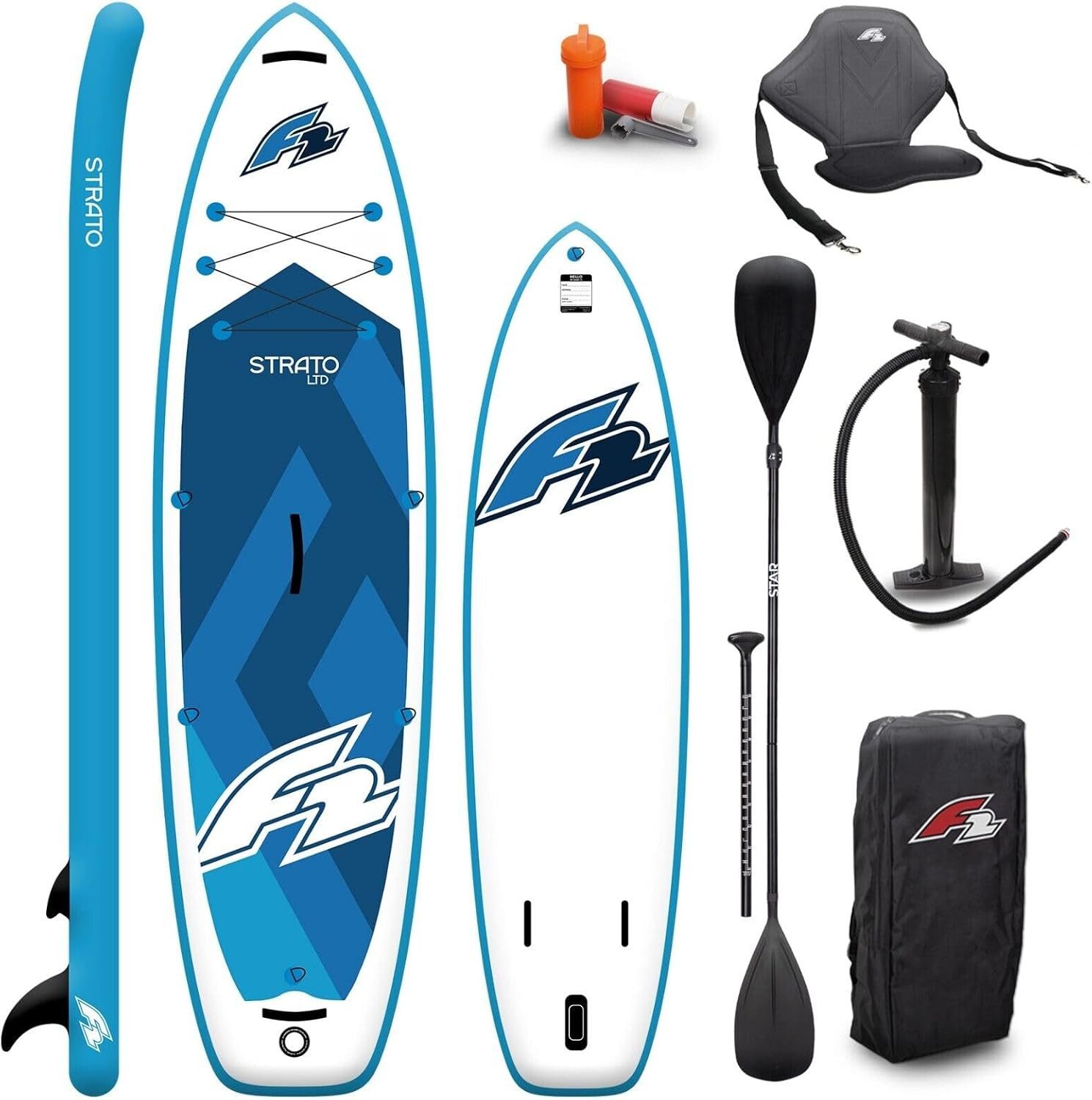 F2 SUP-Board F2 STRATO 10\'5 SUP Board Stand Up Paddle Surf-Board ISUP 320x83cm