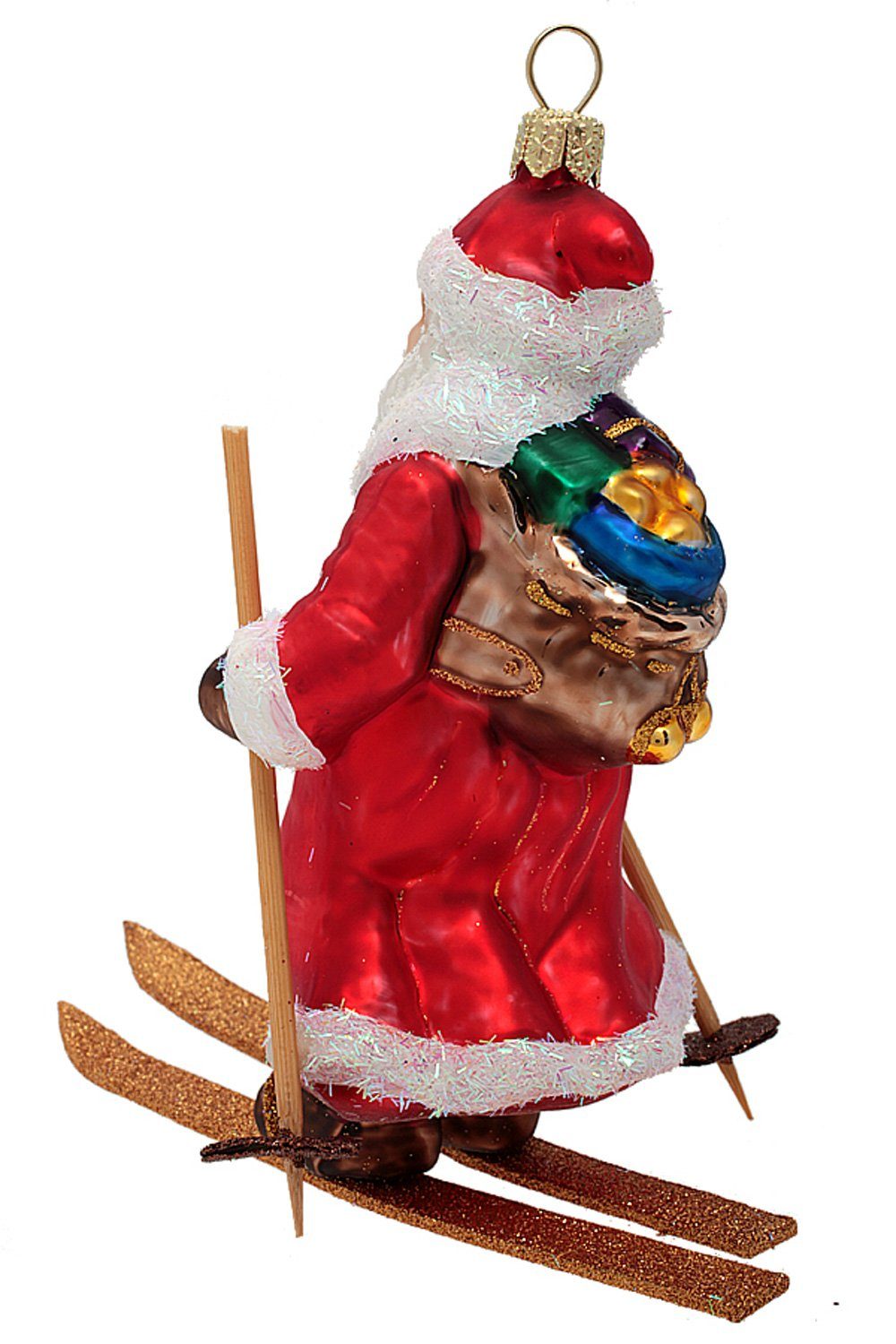 Hamburger Weihnachtskontor Christbaumschmuck Santa Claus, handdekoriert - Dekohänger mundgeblasen 