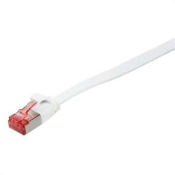LogiLink Patchkabel SlimLine Flach Cat.6A U/FTP LAN-Kabel, 5 m Netzwerkkabel, weiß