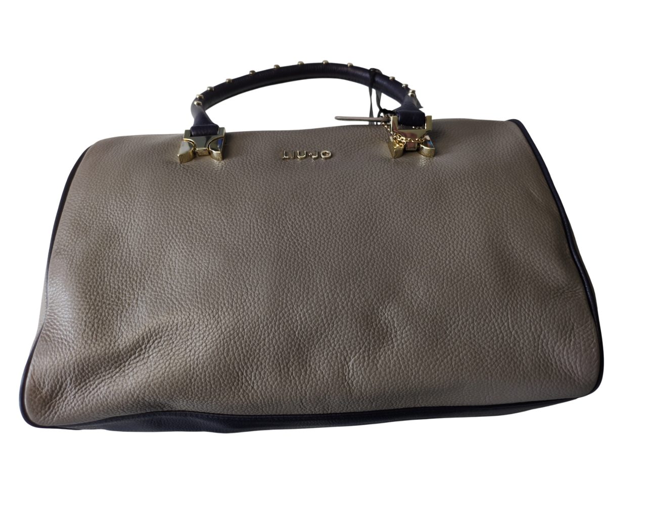 Liu Jo Handtasche Damen Henkel Leder Stoff Grau Beige A64112P0129-03M52