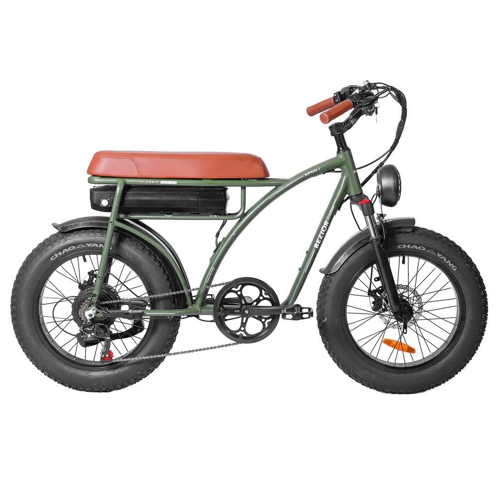 DOTMALL E-Bike Bezior XF001 Retro Elektrofahrrad, 20 Zoll, 1000 W, 7 Gang, 12,5 Ah Grün