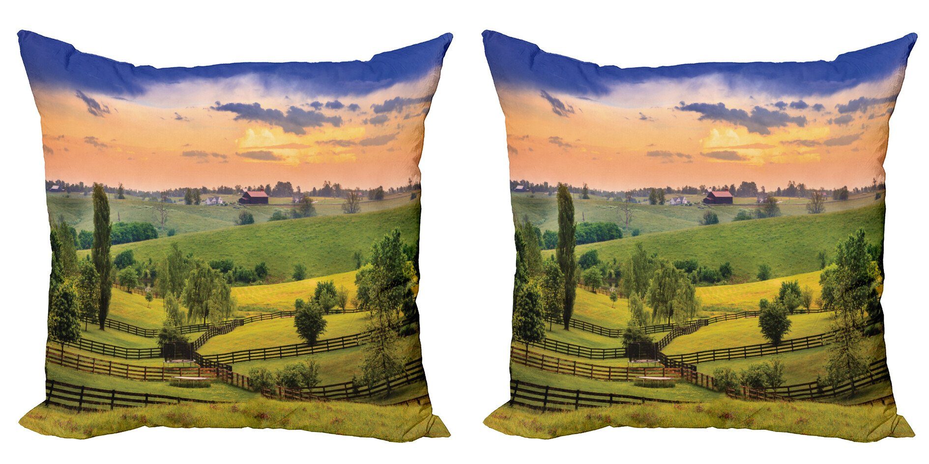 Land Landschaft Modern Accent Kissenbezüge (2 Digitaldruck, Abakuhaus surreal Stück), Doppelseitiger