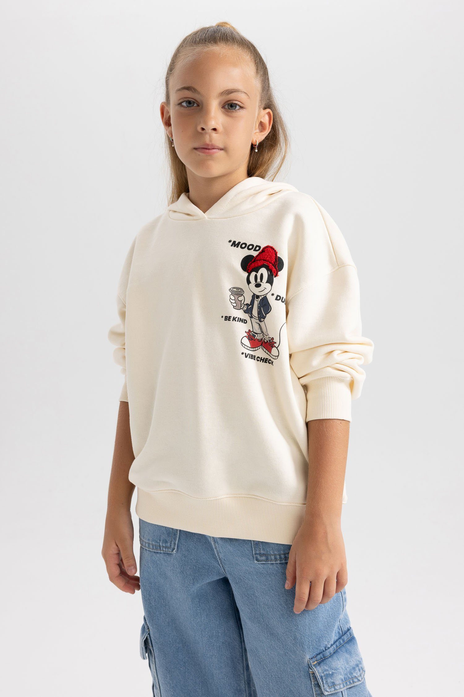 DeFacto Sweatshirt Mädchen Sweatshirt REGULAR FIT Mickey & Minnie