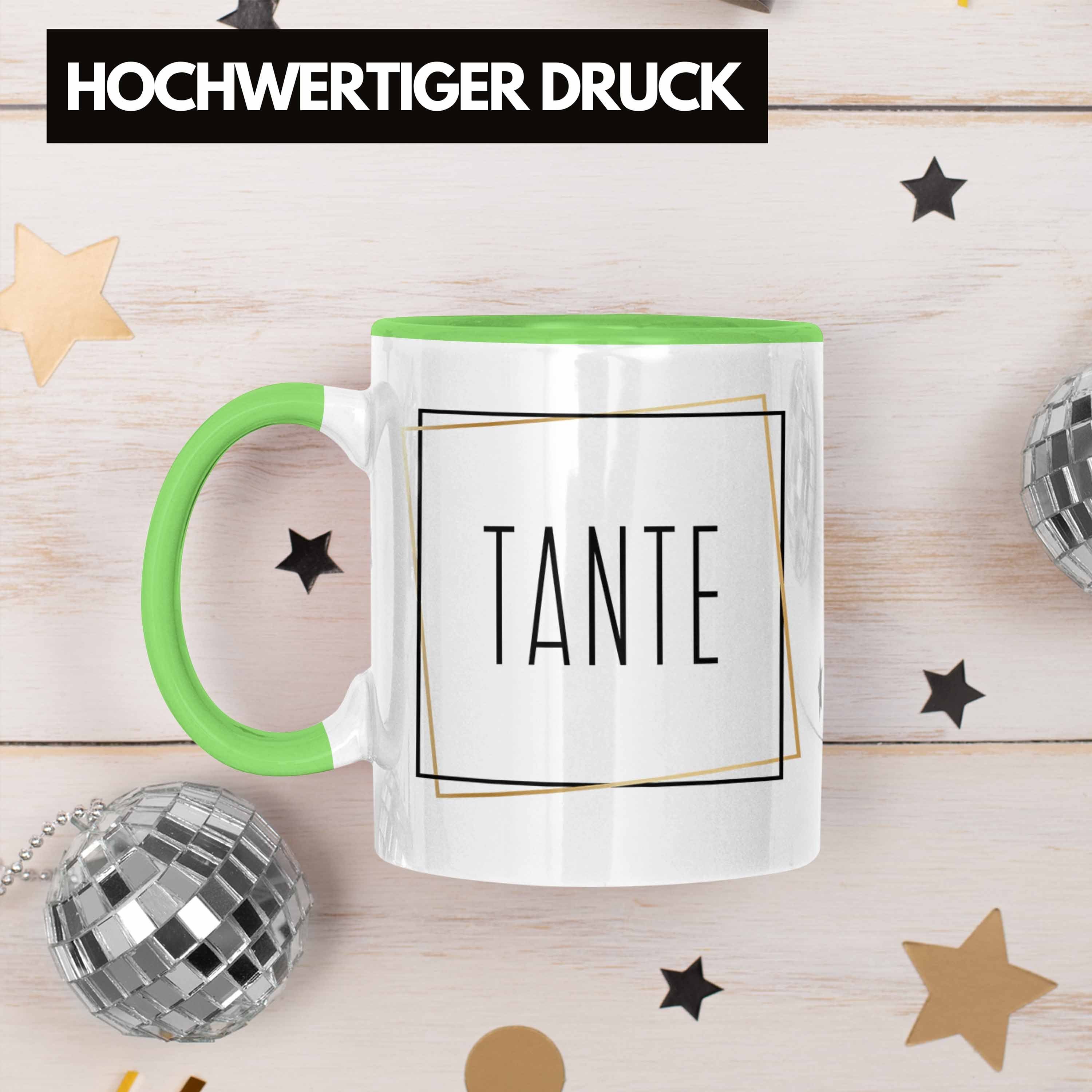 Trendation Tante Du Wirst Geschenk Geschenkidee Tante Tante Beste Tasse - Tasse Trendation Grün
