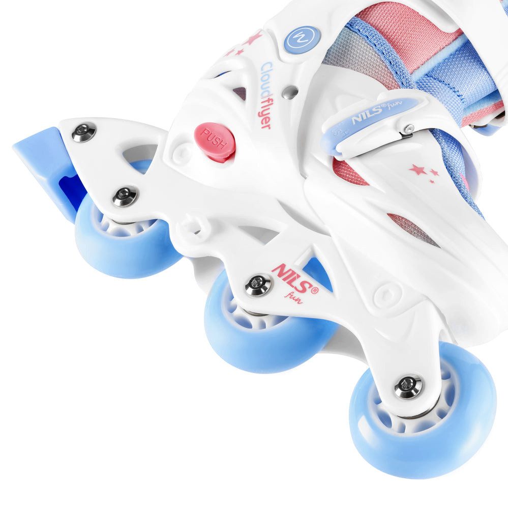 NILS FUN Inlineskates 3-in-1 Rollerskates 30-33, (Spar-Set, 1-St., Größe S), Weicher Innenschuh mit fester Knöchelunterstützung