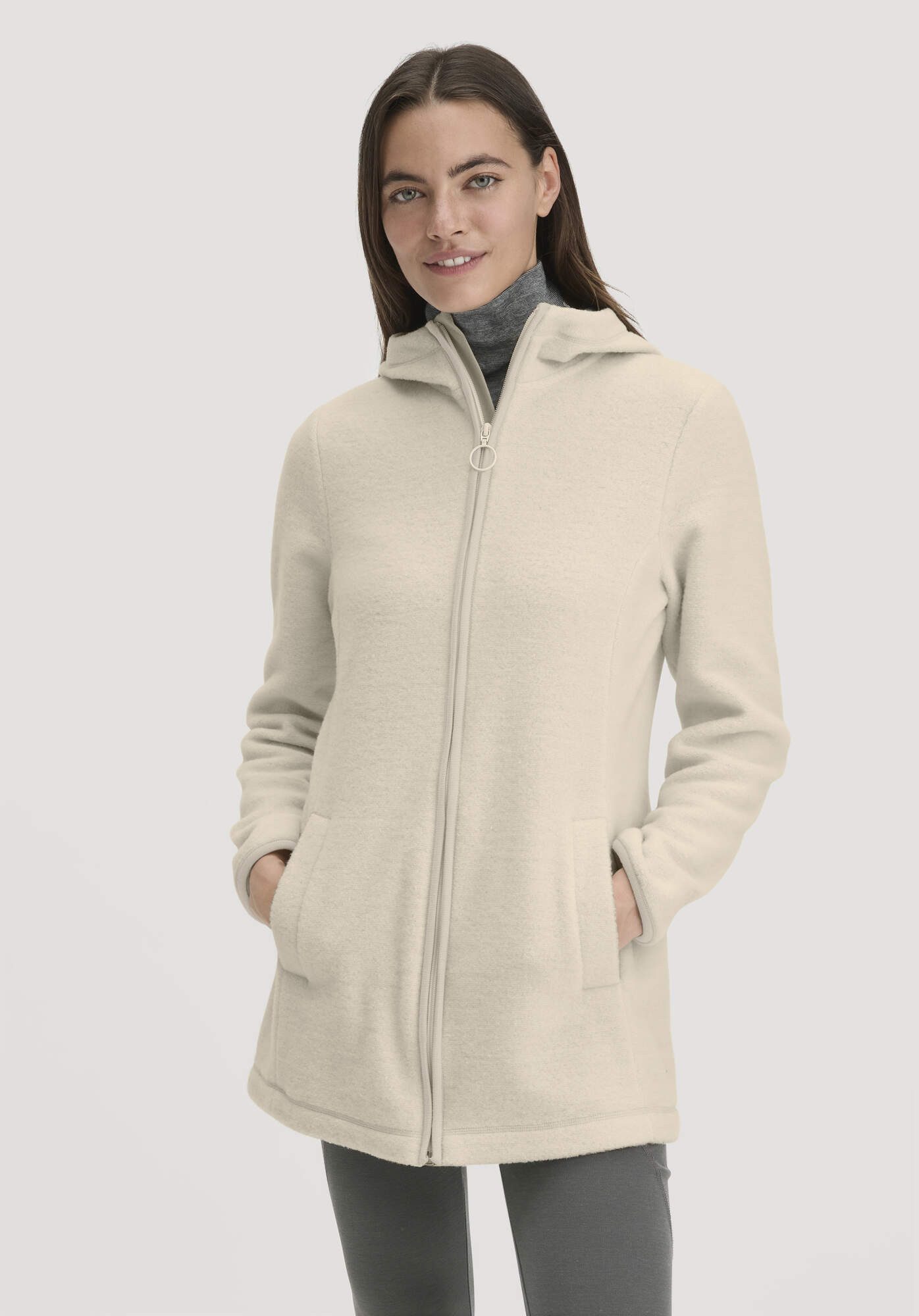 Hessnatur Fleecejacke Regular aus Bio-Merinowolle und Bio-Baumwolle (1-St) günstig online kaufen