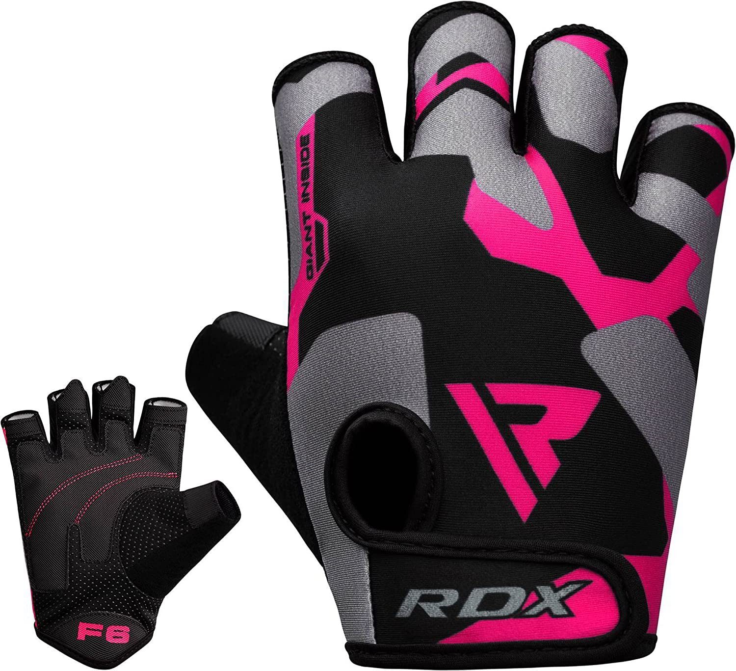 RDX Trainingshandschuhe RDX Fitness Handschuhe, PINK Workout Handgelenkschutz Trainingshandschuhe