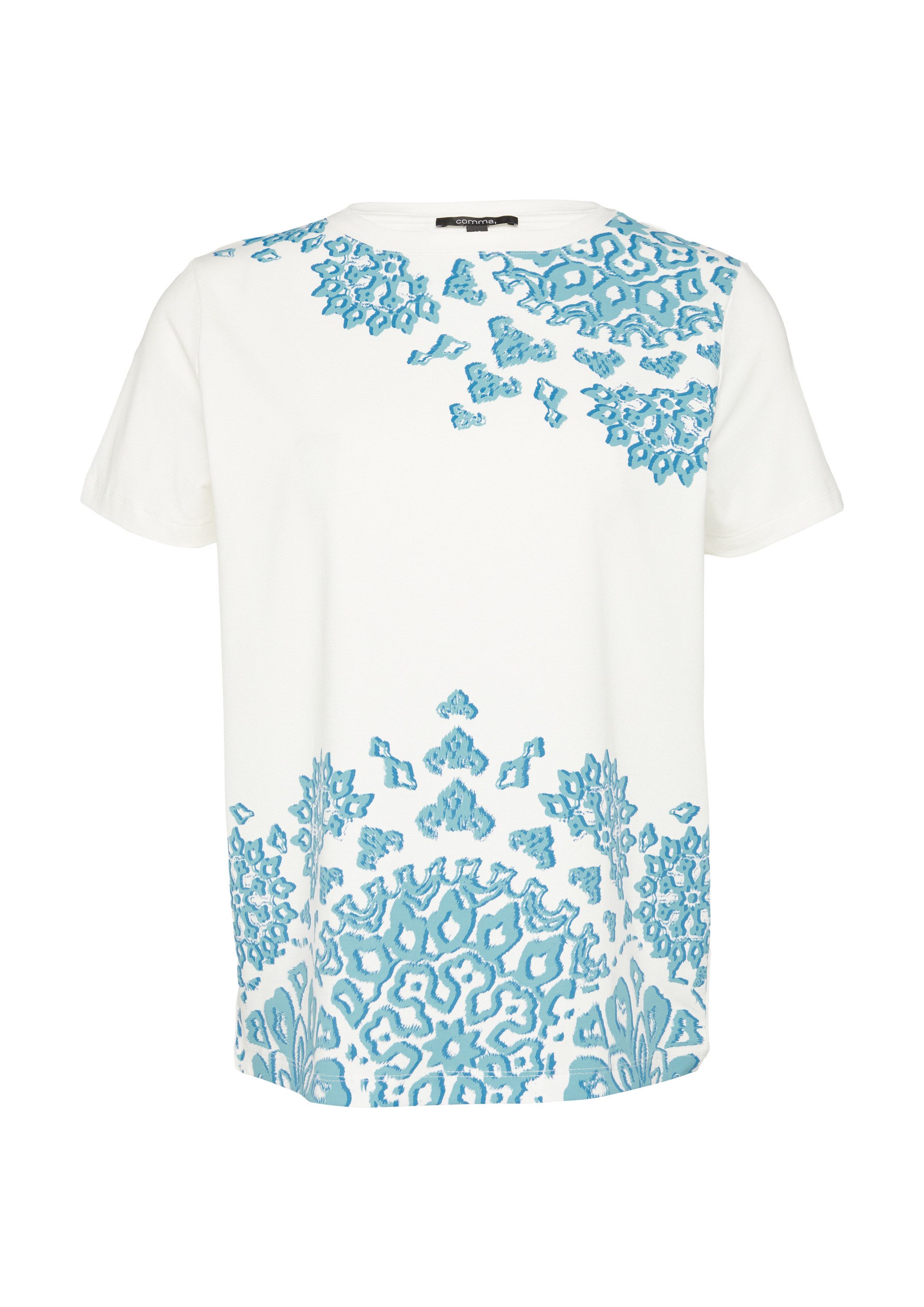 comma Kurzarmshirt T-Shirt T-Shirt aus Baumwollmix mit Artwork günstig online kaufen
