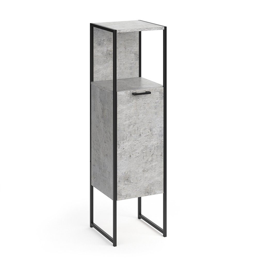 Vicco Midischrank Fyrk Beton/Schwarz 33 x 121 cm günstig online kaufen