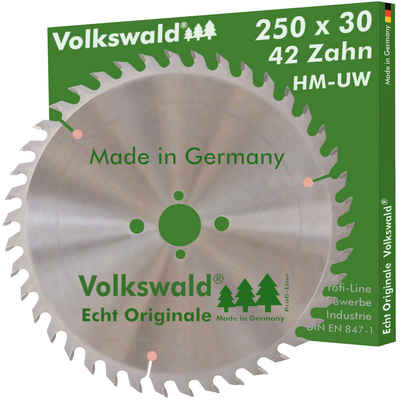 Volkswald Kreissägeblatt Volkswald ® HM-Sägeblatt UW 250 x 30 mm Z=42 Kreissägeblatt Hartmetall, Echt Originale Volkswald® Made in Germany