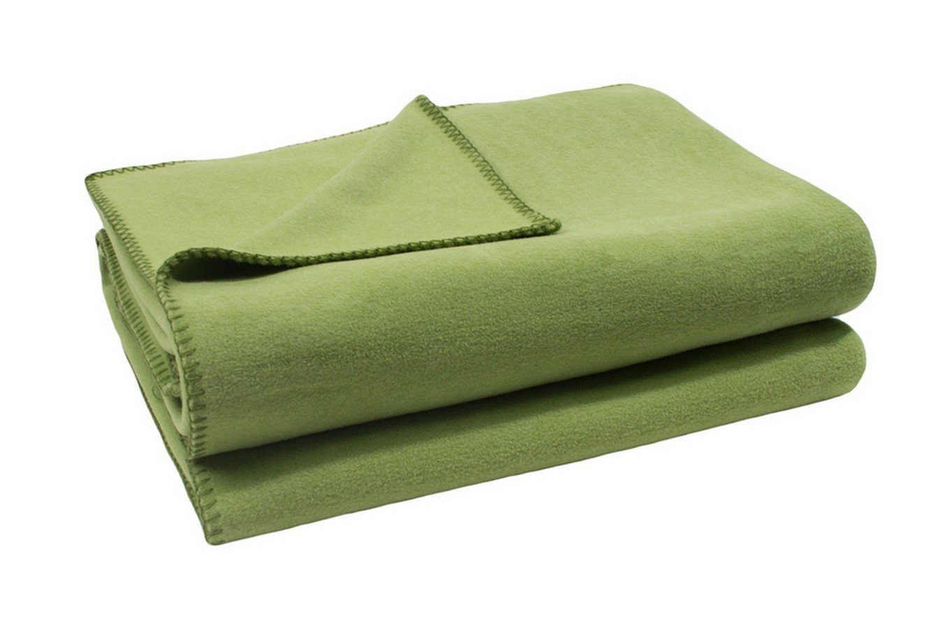 Wohndecke Soft-Fleece Decke 160 x 200 cm grün, daslagerhaus living | Wohndecken