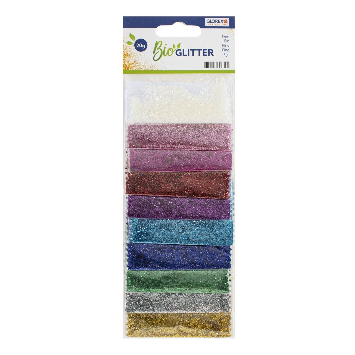 Glorex Streuglitzer GLOREX Glitter fein 10 Farben 20g