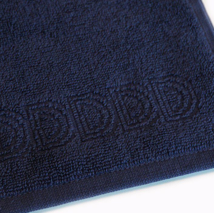 DDDDD Geschirrtuch Logo, cm) Küchentuch 4-tlg., Combi-Set: Geschirrtuch 65 (Set, 50 55 cm + x 60 2x blau x 2x
