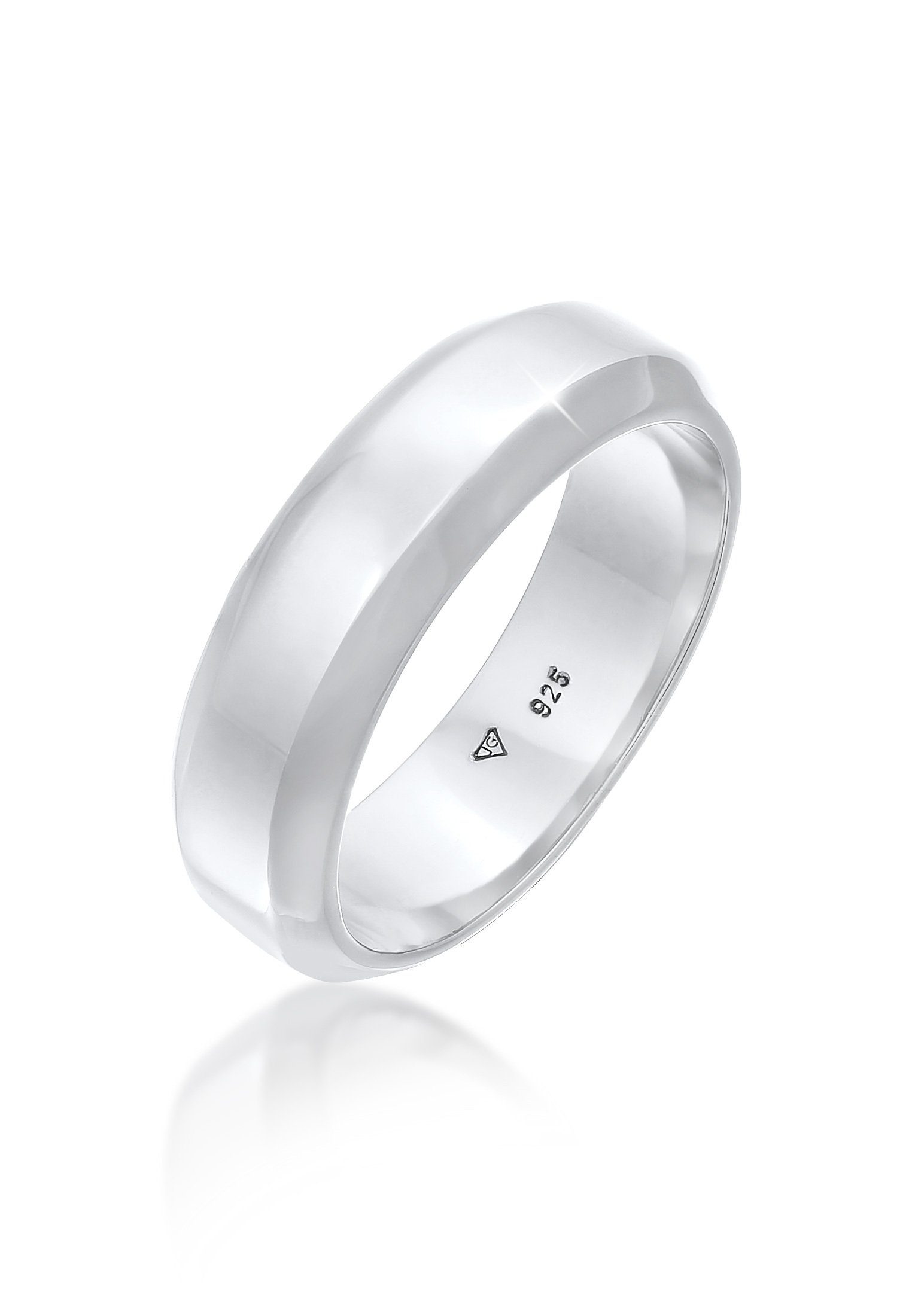 klassischer Kuzzoi Silber, Basic Dezenter Basic-Ring für Bandring 925 Herren Silberring Männer