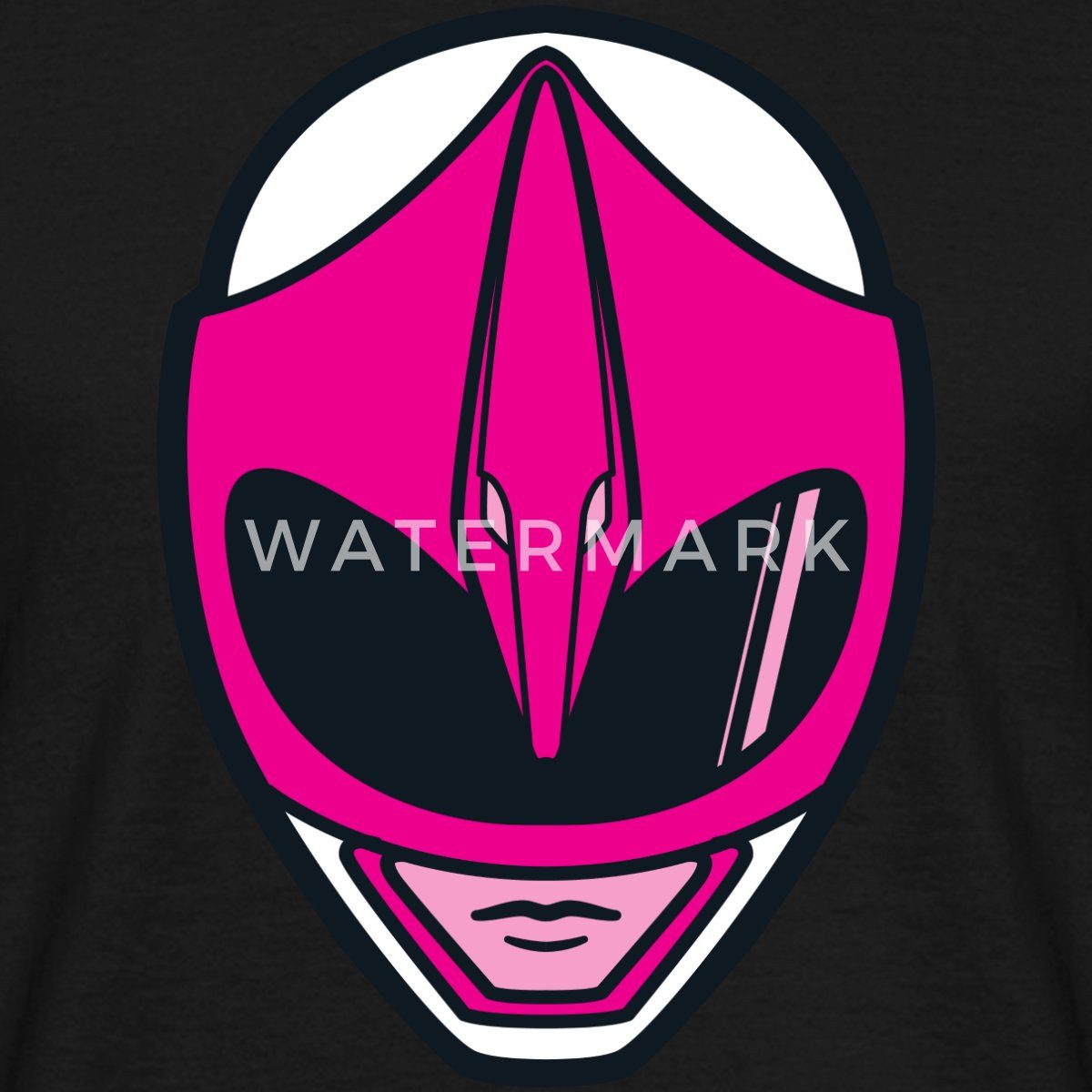 Spreadshirt T-Shirt Power Rangers Pinker Ranger Helm Männer T-Shirt (1-tlg)