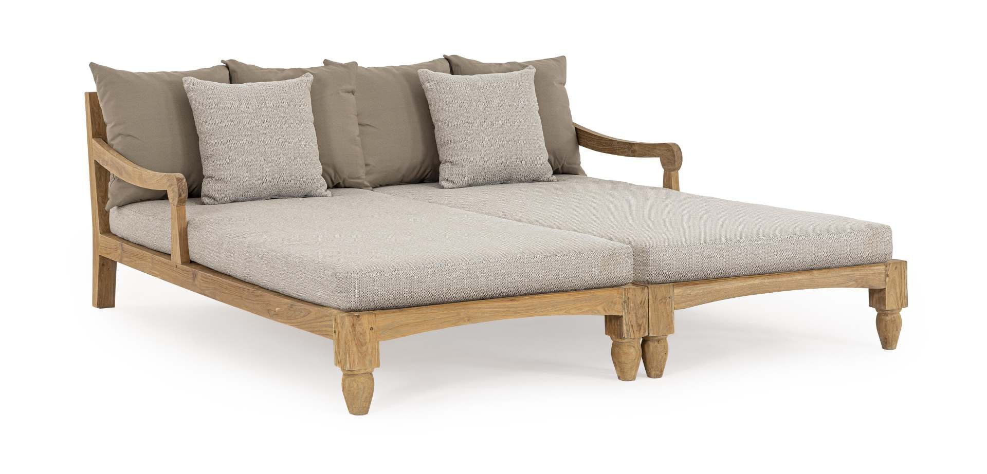 Bizzotto Daybed Bali aus Teakholz, Hellgrau