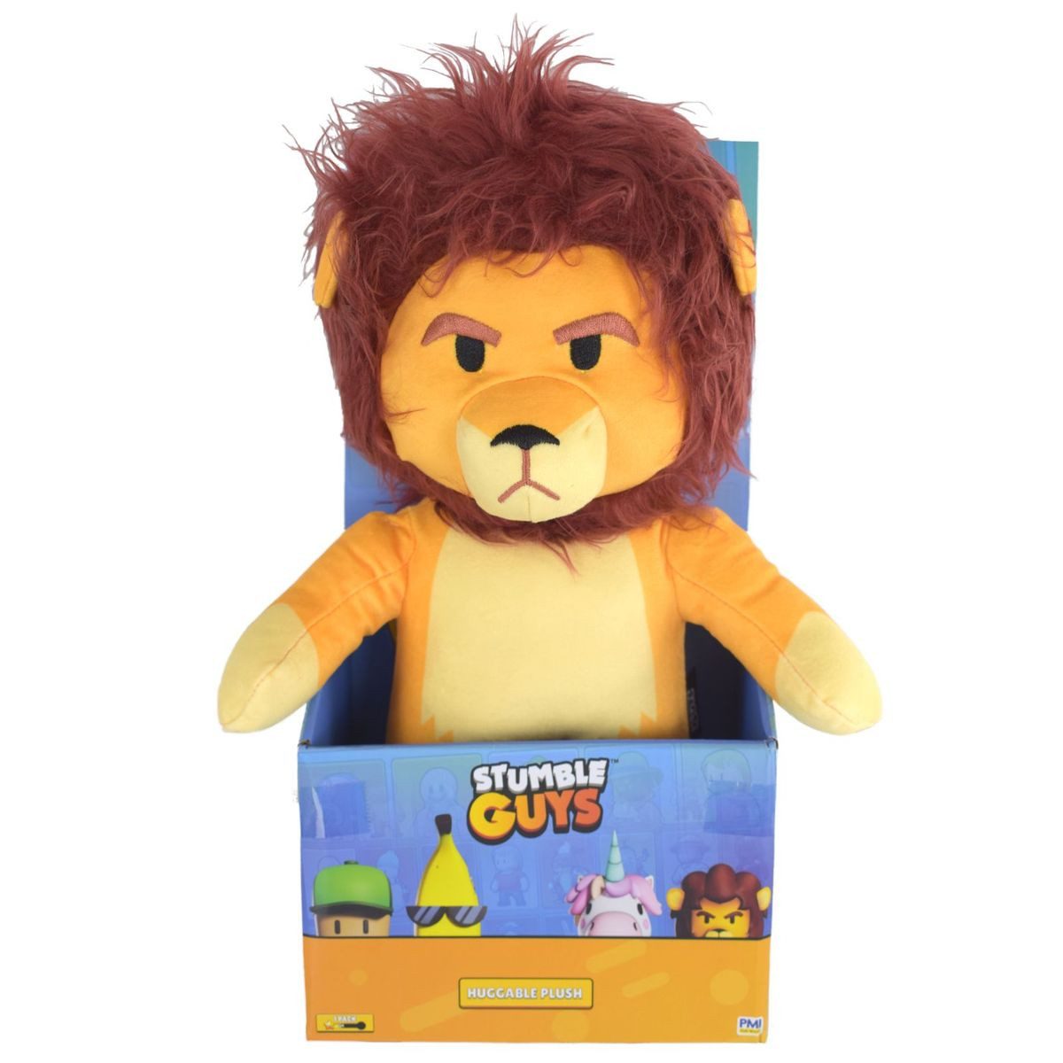 PMI Kuscheltier Leonidas Löwe Plüschfigur Polyester 30 cm Kuscheltier Stumble Guys, Leonidas aus Stumble Guys