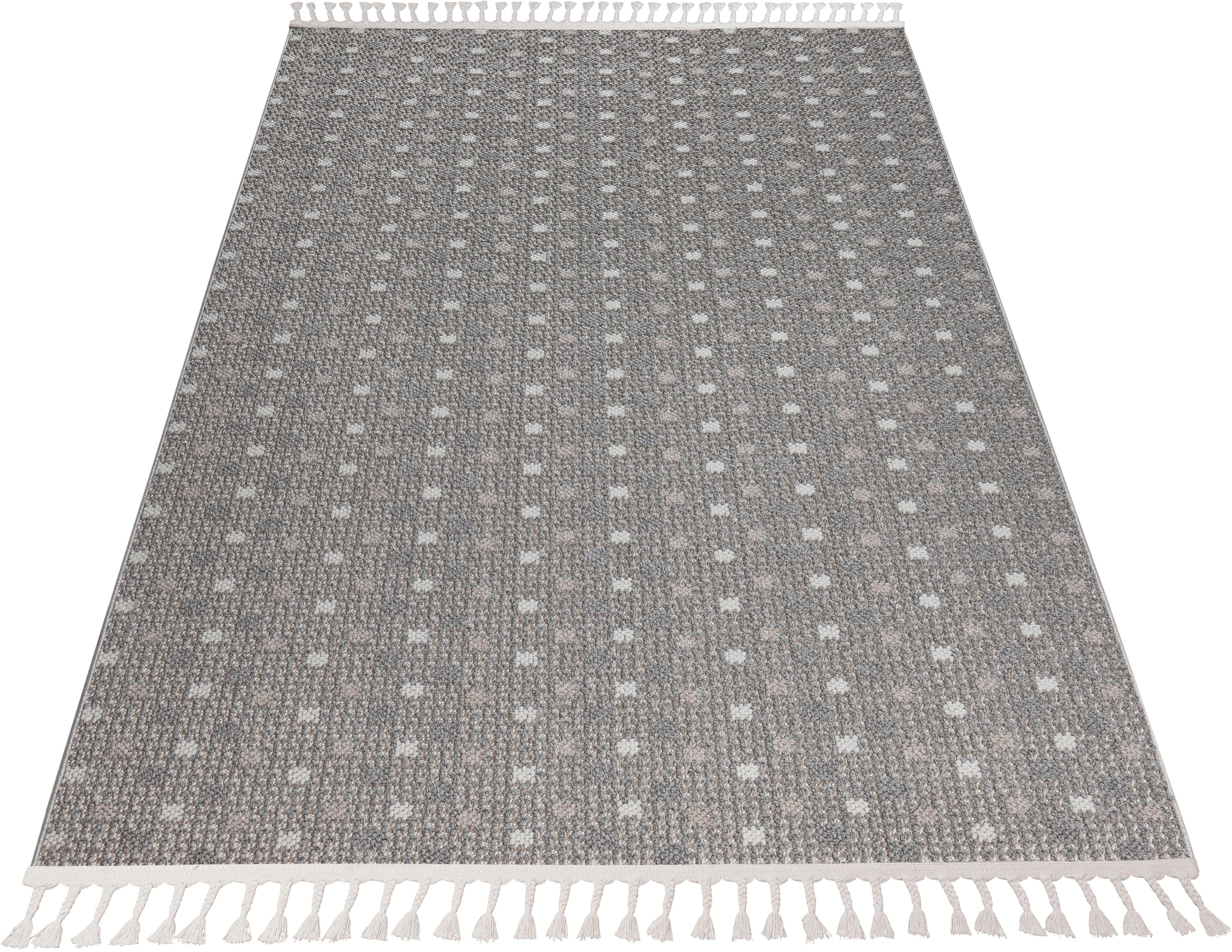 Bruno Banani Teppich Dotty, In- und Outdoor geeignet, rechteckig, Höhe: 6 m günstig online kaufen