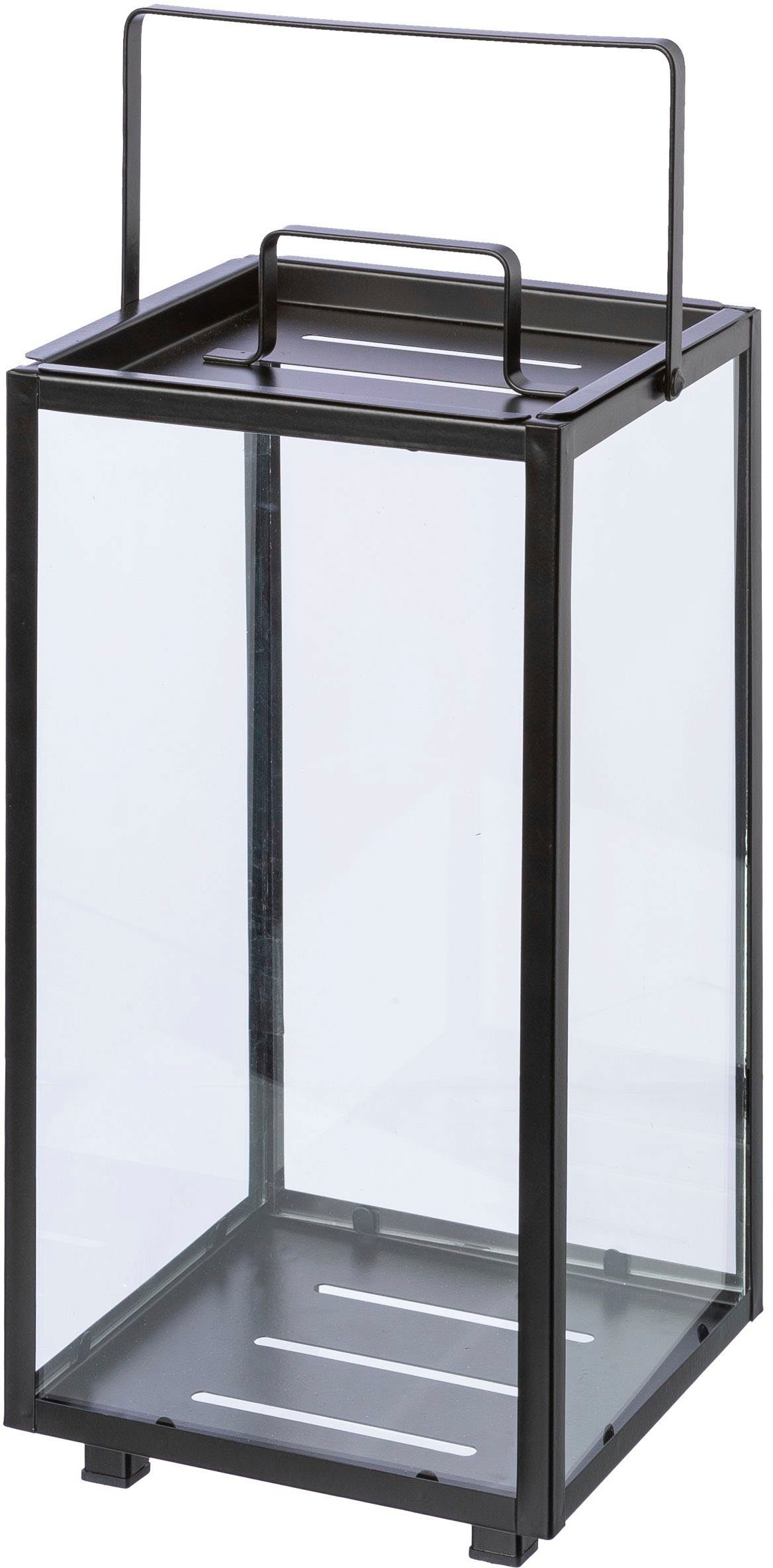 OTTO home Kerzenlaterne Anela, Stumpenkerzenhalter (Set, 2 St), Kerzenhalter aus Metall und Glas