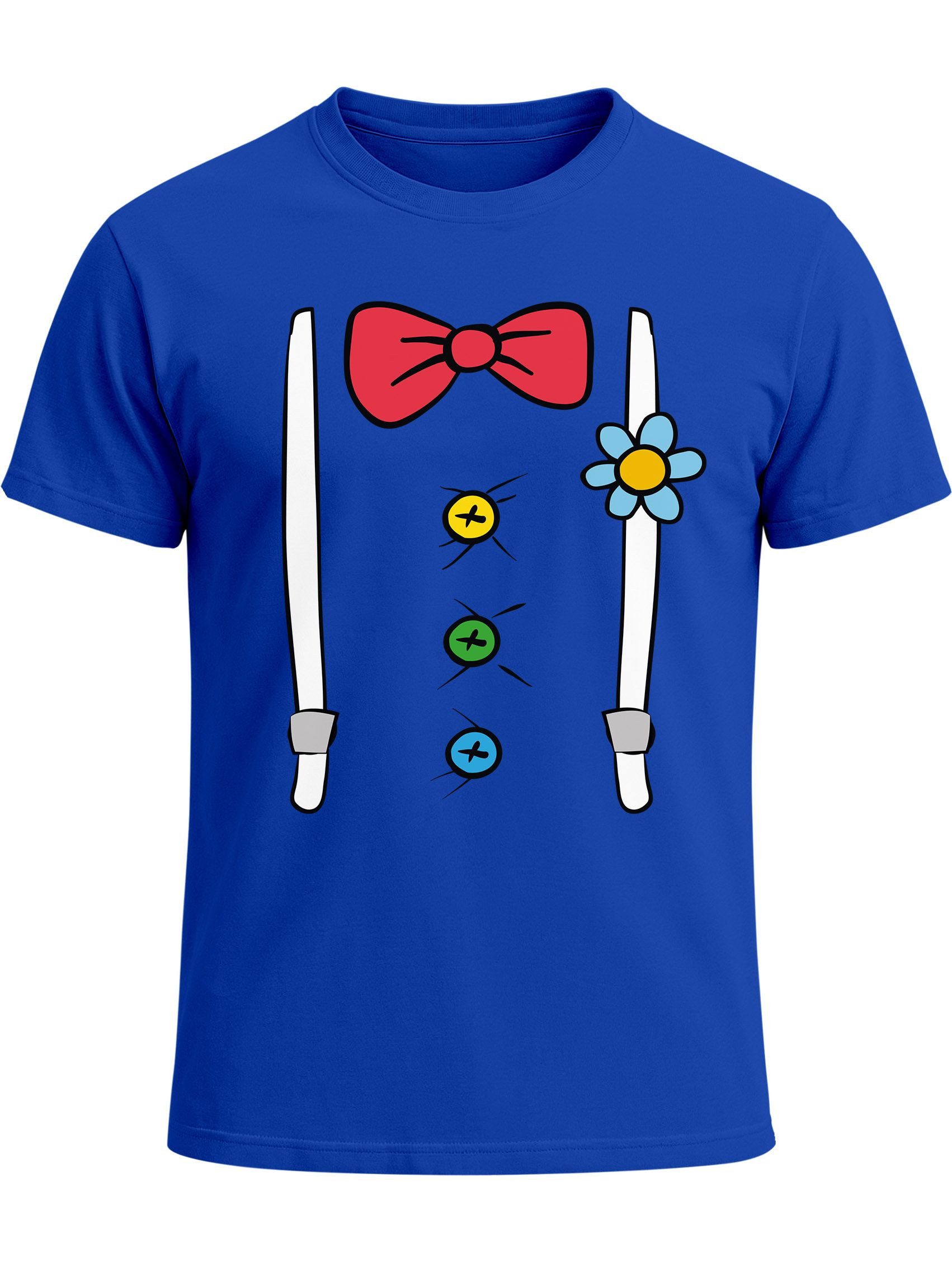 MoonWorks Print-Shirt Herren T-Shirt Fasching Karneval Clown Kostüm-Ersatz Verkleidung Last mit Print