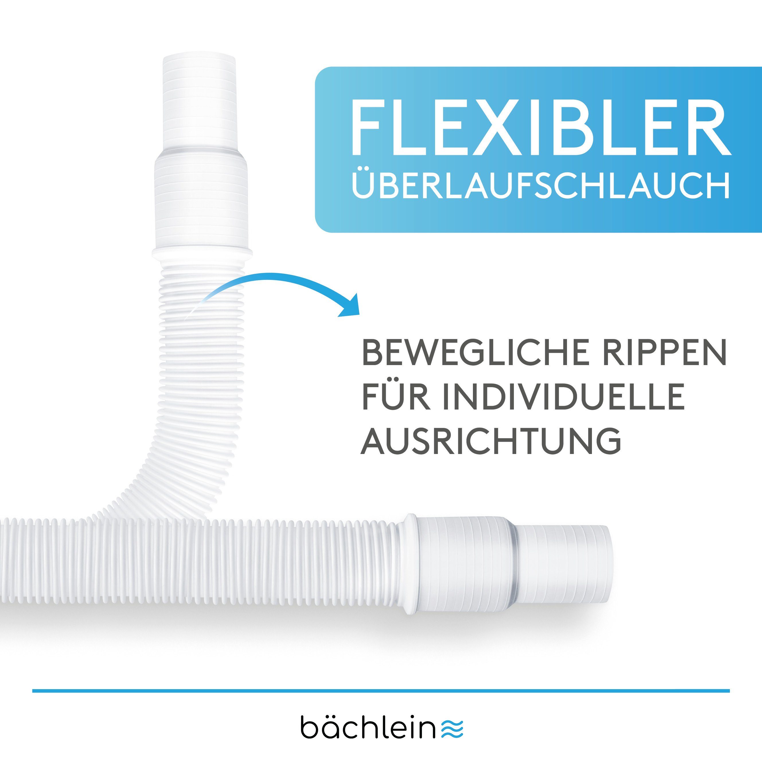 Bächlein Siphon flexibler Röhrensiphon für Küchenspüle, Made in Germany – Bild 5 von 5