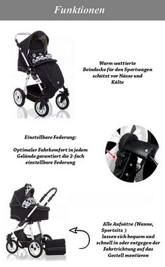 Coletto Kombi-Kinderwagen Leo 2 in 1 inkl. Sportsitz und umfangreichen Zubehör in 20 Farben