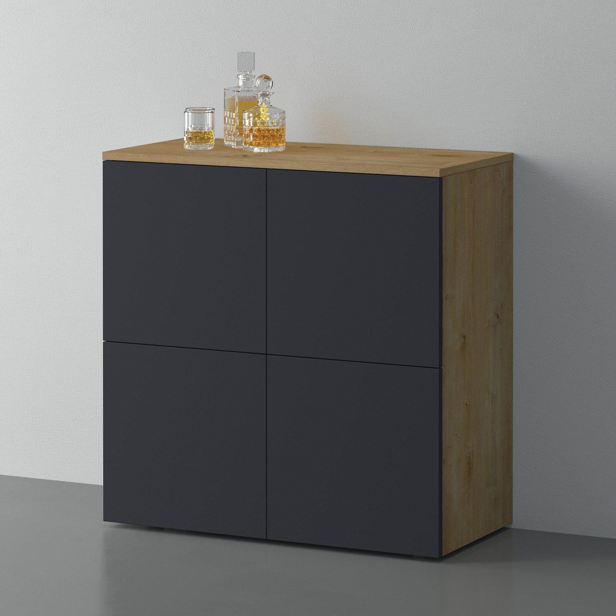doporro Sideboard Kommode Möbel Mehrzweckschrank Push-to-Open Aufbewahrungs günstig online kaufen