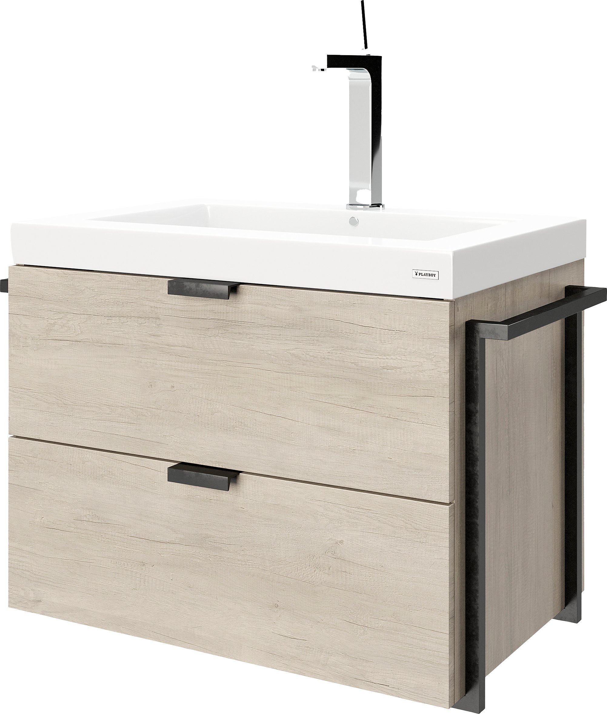 PLAYBOY Waschtisch JANICE, mit Waschbecken und Handtuchhaltern