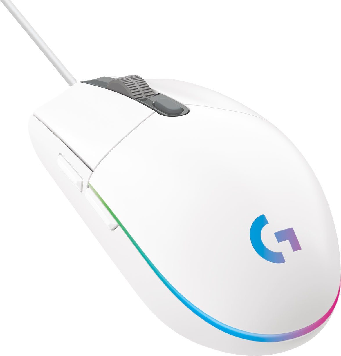 Logitech G203 LIGHTSYNC Gaming-Maus (kabelgebunden, 1 dpi) weiß | PC-Mäuse