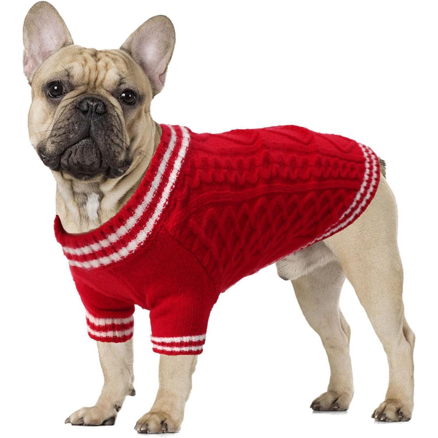 LuxusKollektion Hundepullover Hundepullover College-Look Rot XL