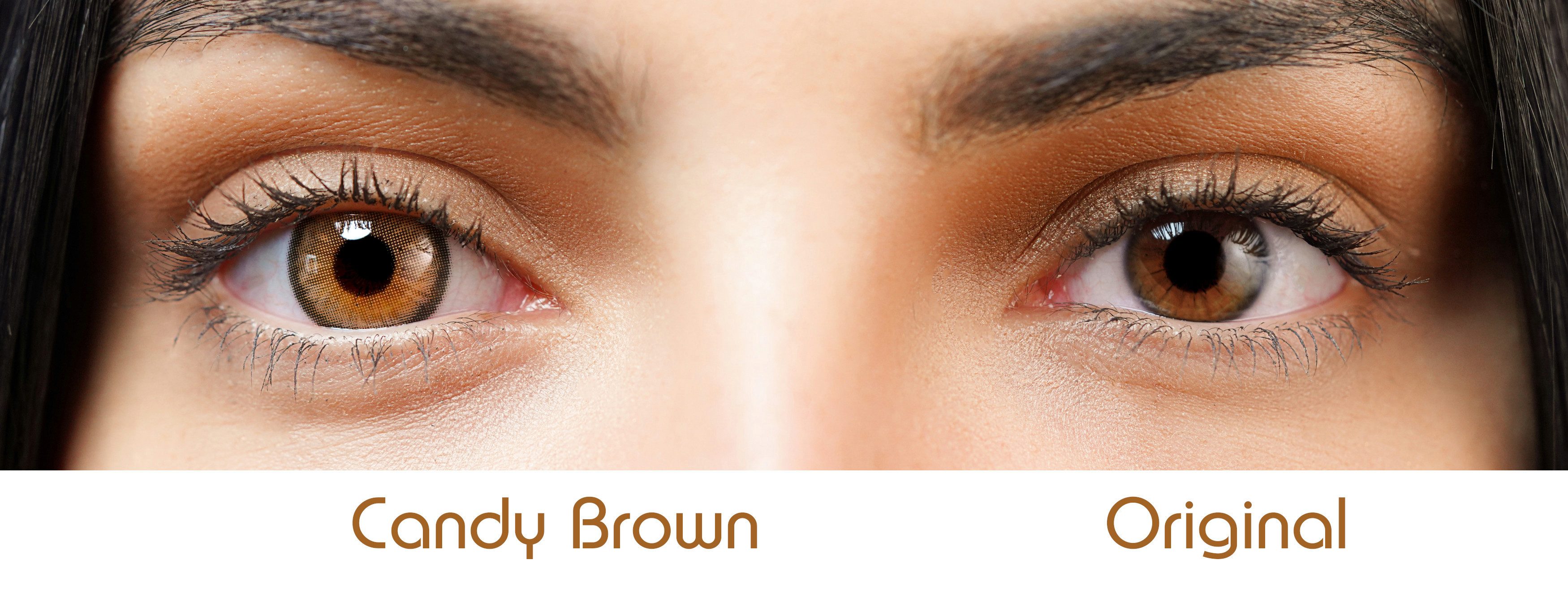 Charmiga Jahreslinsen Farbige Kontaktlinsen braun, 6-Monatslinsen, Diamond Candy Brown, Farbige Kontaktlinsen