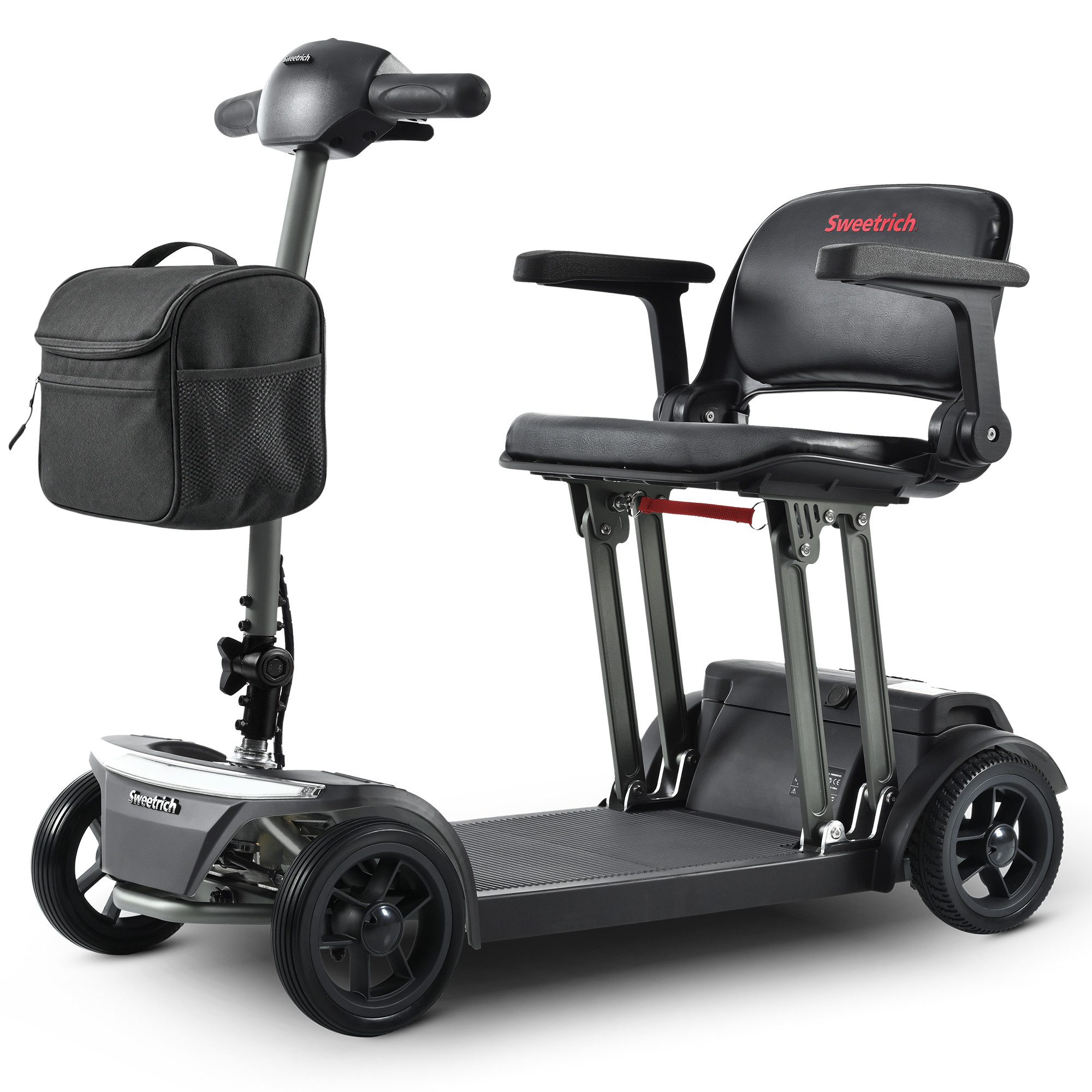 kowdom Elektromobil E-Mobil Senioren faltbar AIR TRAVELLER 6km/h 20Ah 20km Alu 120kg, 180 W, (Einzelgerät, Einzelgerät), faltbar 100x50cm, Alu-Rahmen, 19kg, flugzeugtauglich, 1-Sek.-Klapp