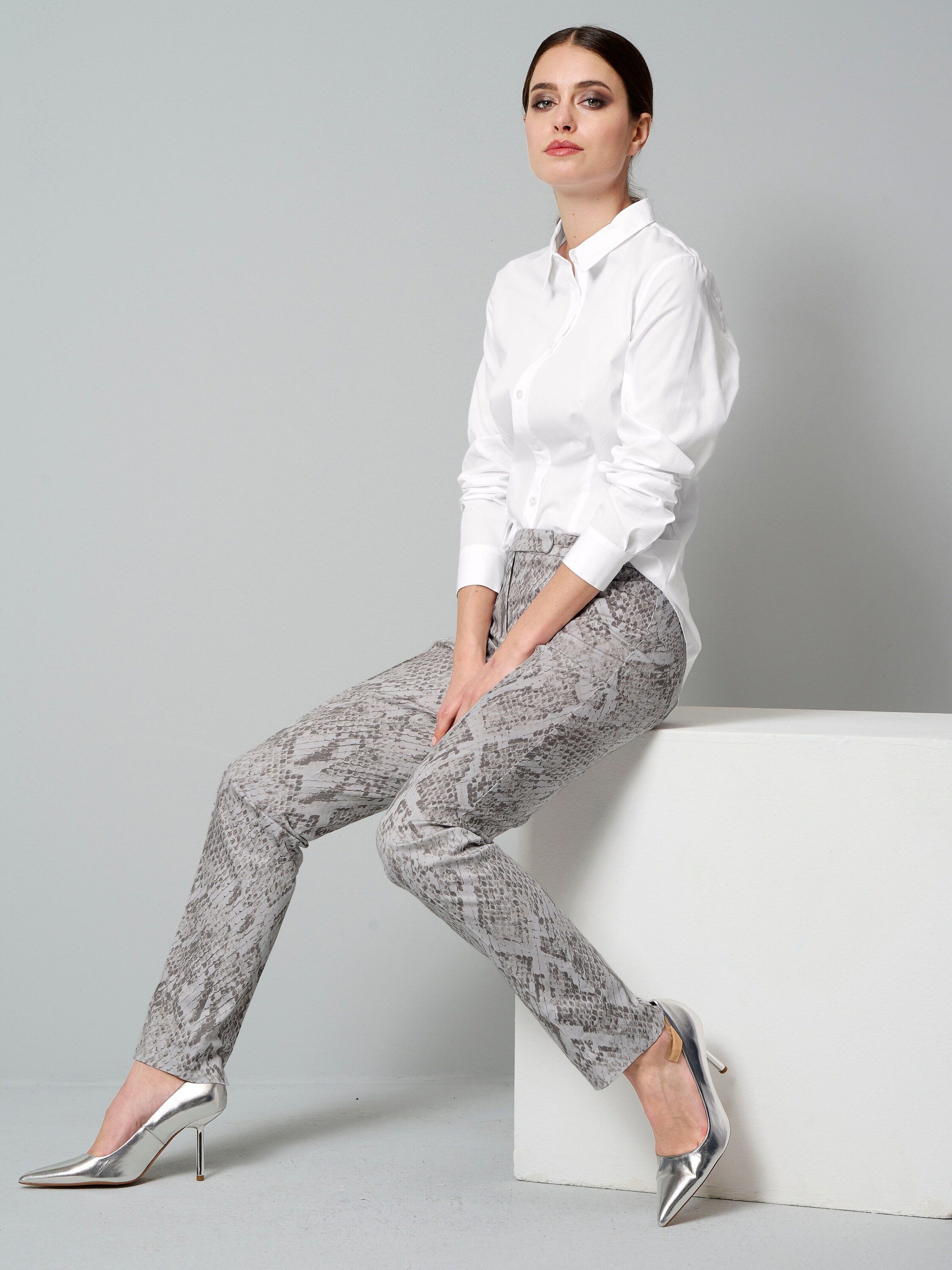 Alba Moda Stoffhose Hose mit Schlangenprint