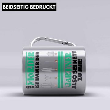 Trendation Thermotasse Gärtner Edelstahl Tasse mit Spruch Garten Hobbygärtner Geschenk Lustig