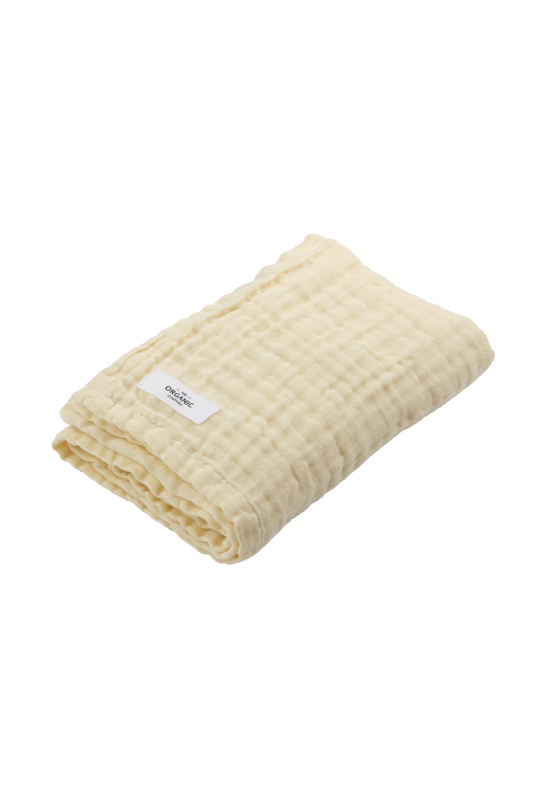The Organic zertifizierte GOTS Handtuch Company Bio-Baumwolle Towel, Pale pastellgelb FINE Yellow Hand - Gauze